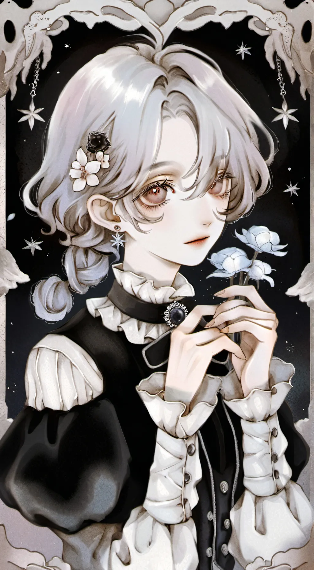 ai character: Garden view dw background