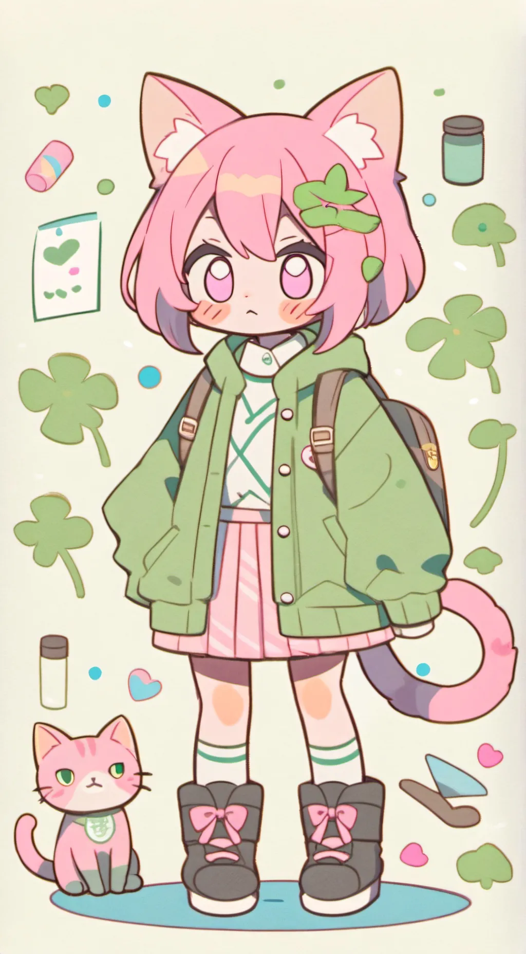 ai character: giant uwu cat background