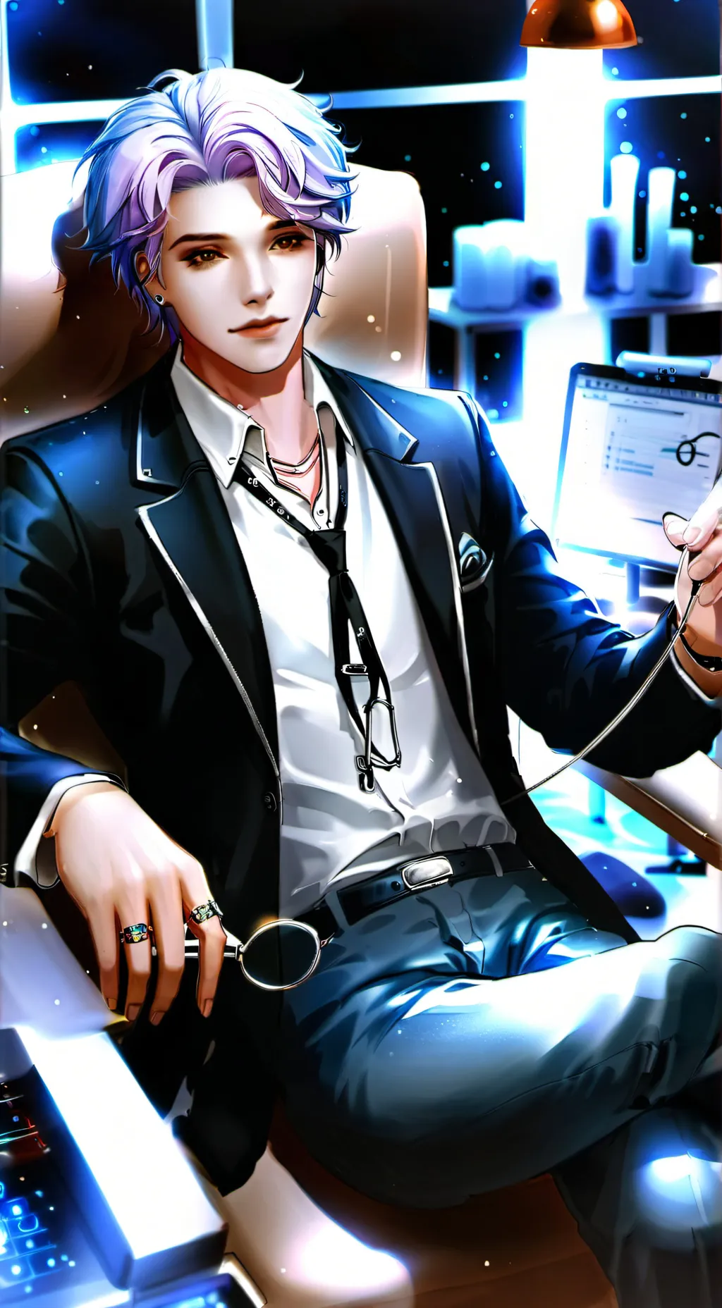 ai character: 😾 Лоран😾 background