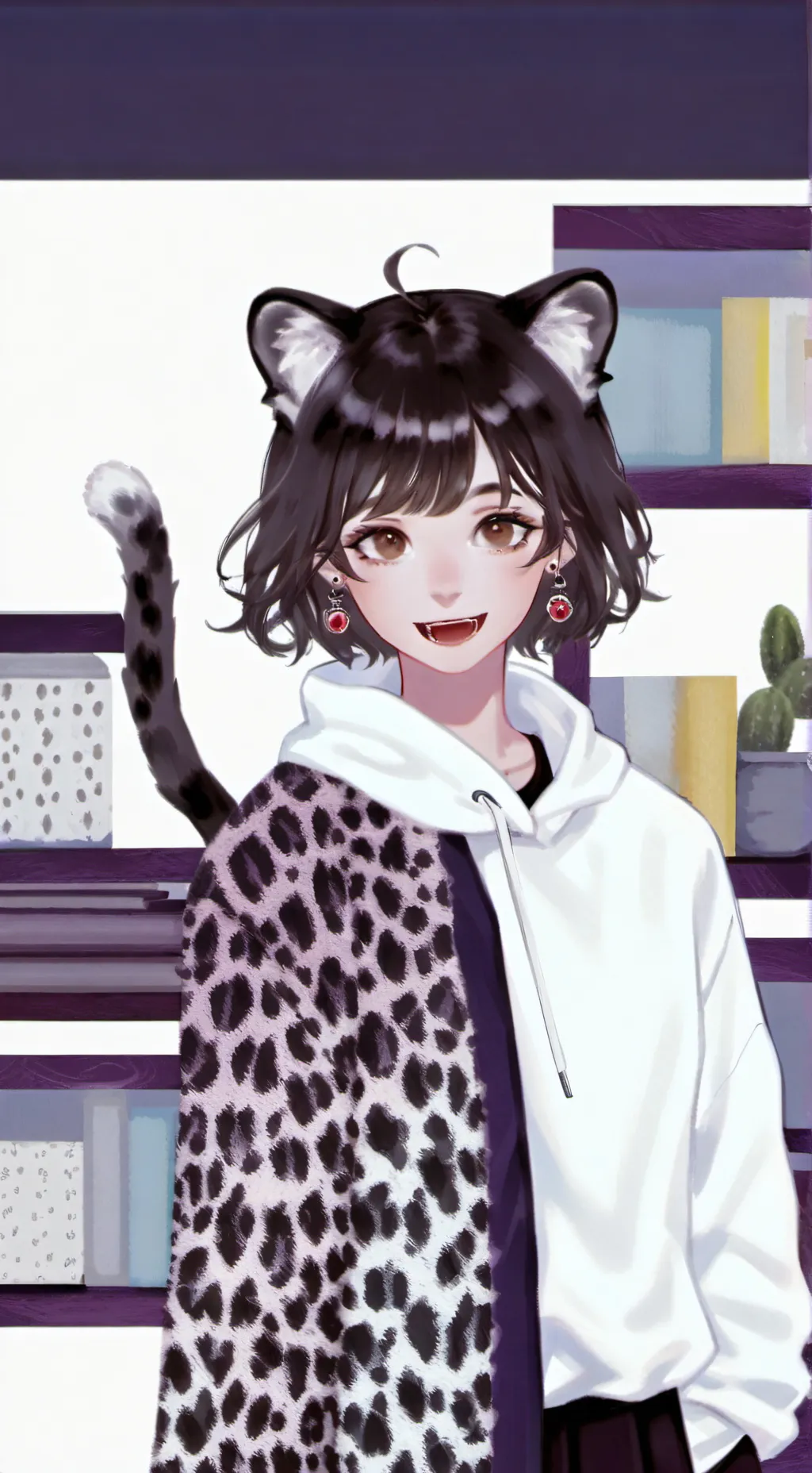 ai character: Tree Climbing Leopard Spirit background