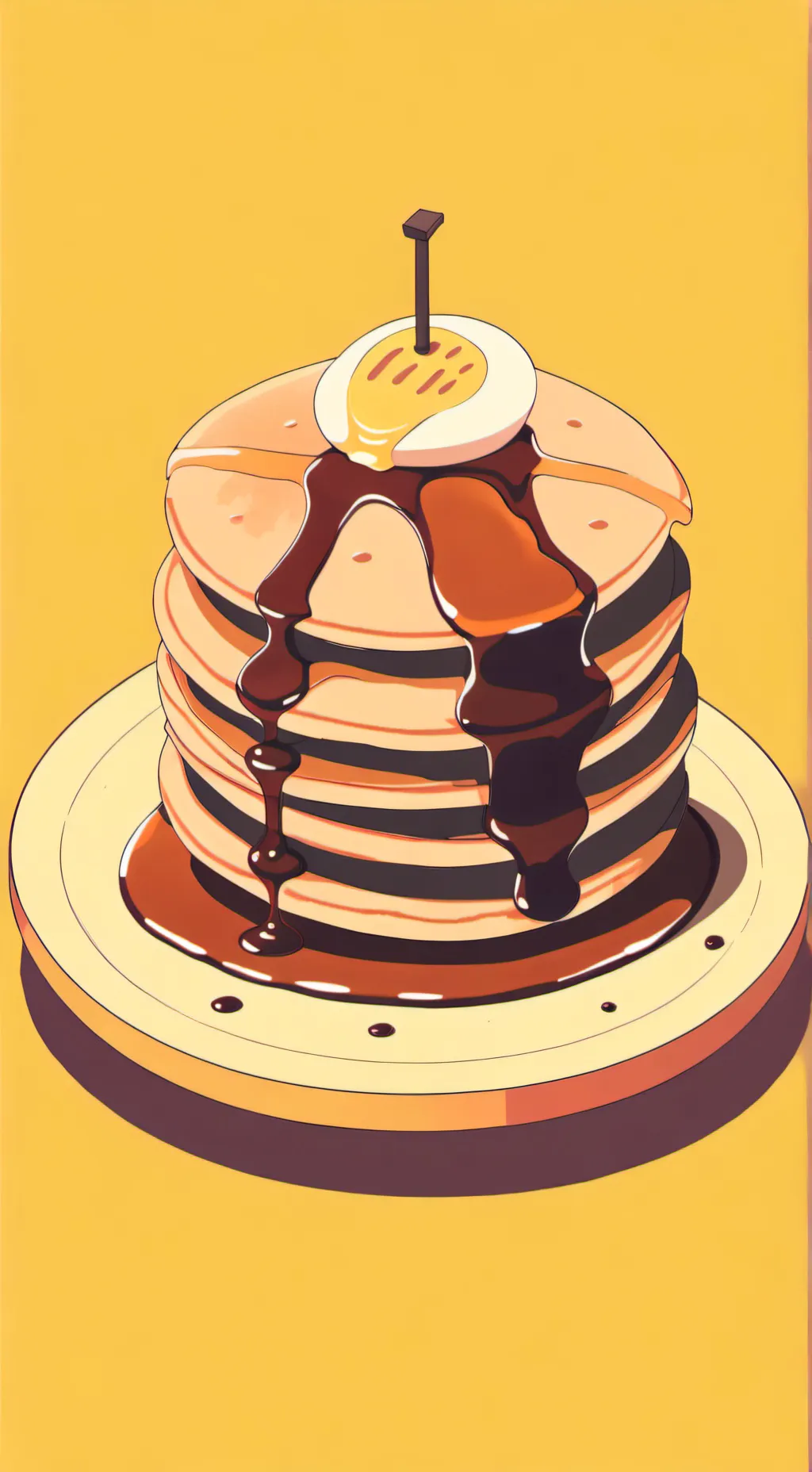 ai character: ☆彡pancakeミ☆ background