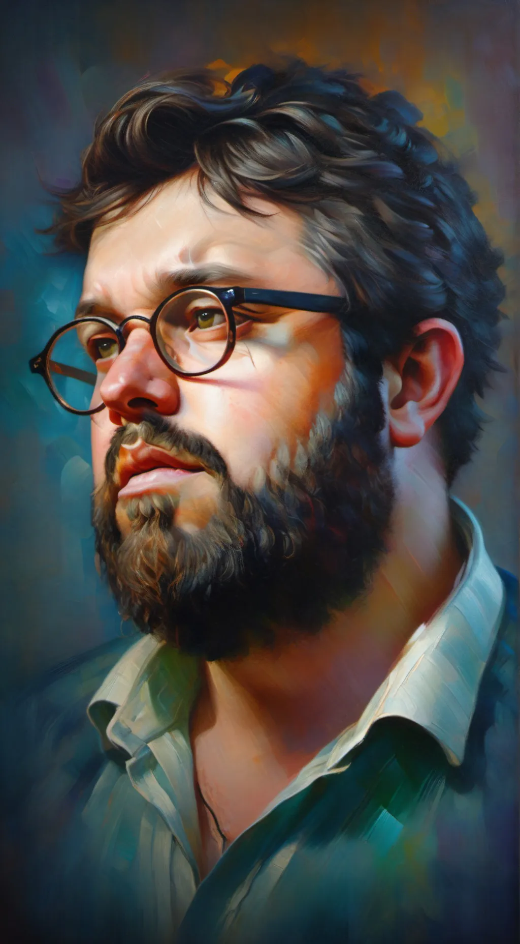 ai character: Greg  background