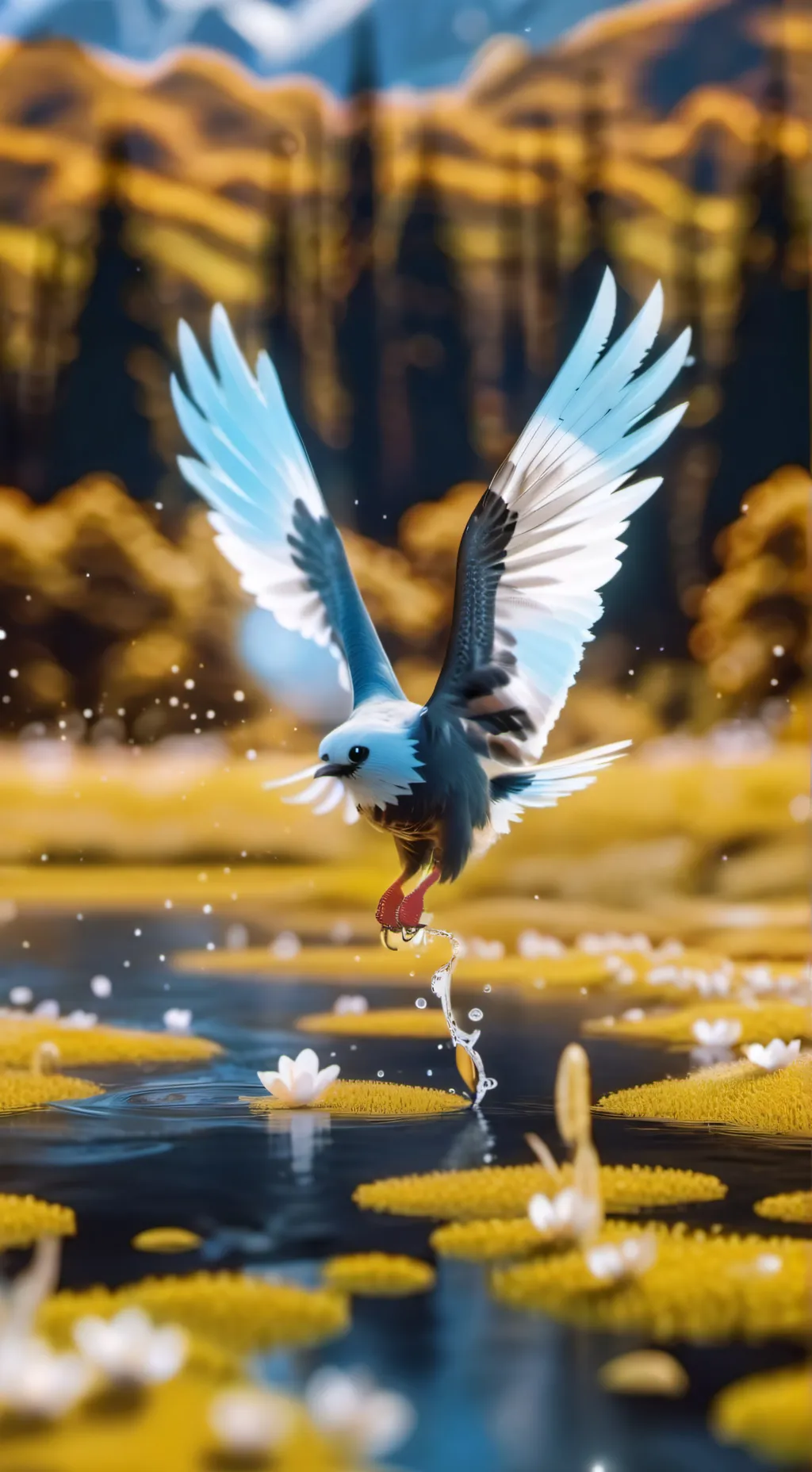 ai character: hummingbird  background