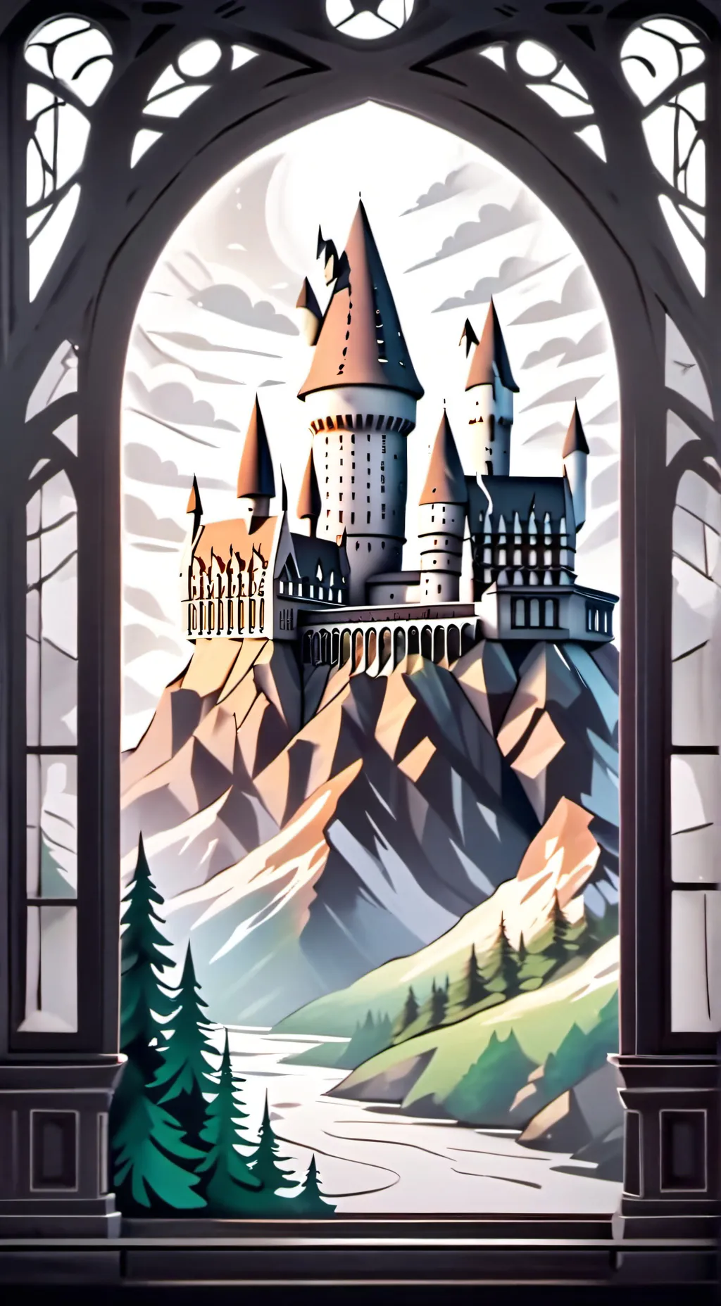 ai character: Hogwarts at war background