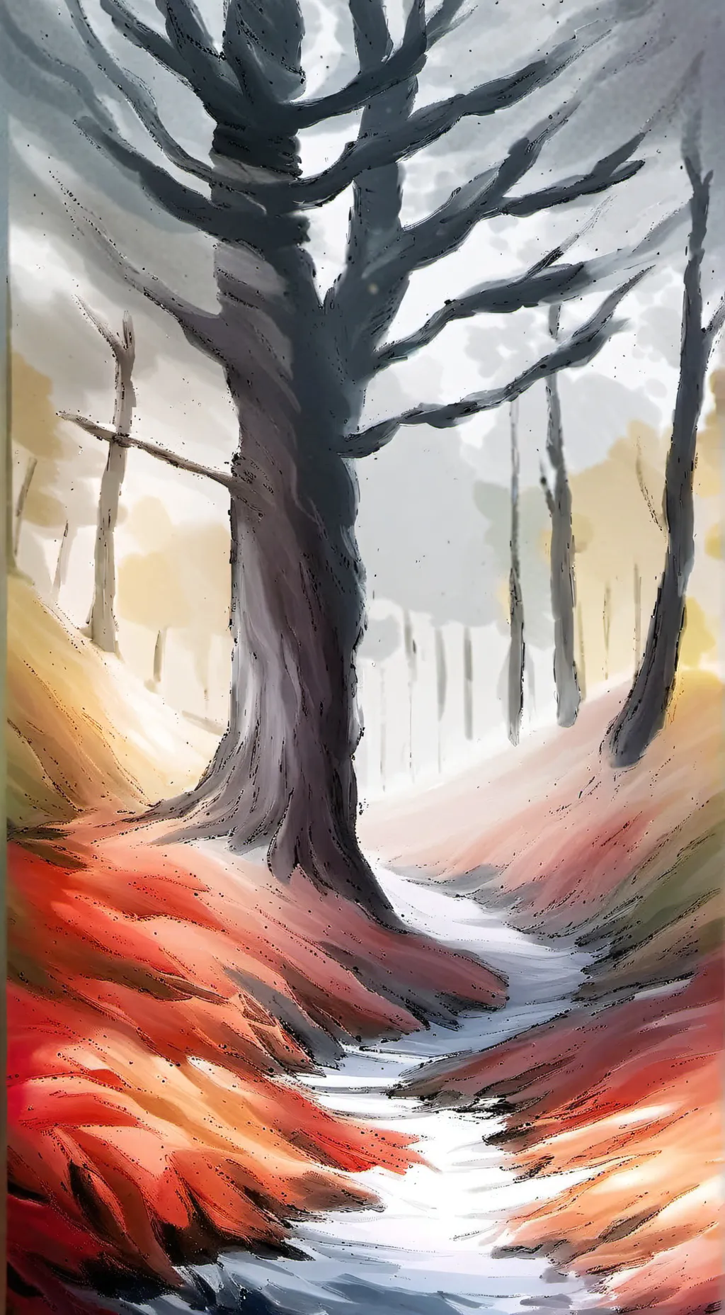 ai character: un bosque... background