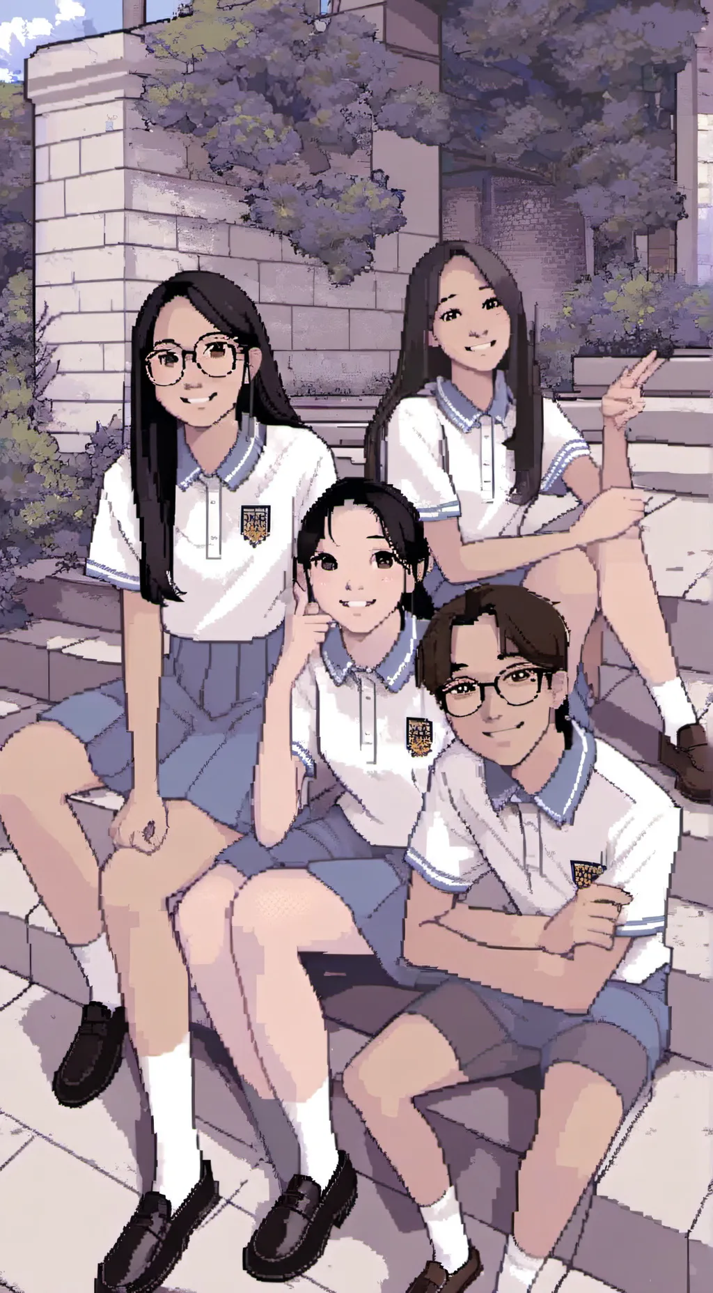 ai character: FirstDayOfSchool background