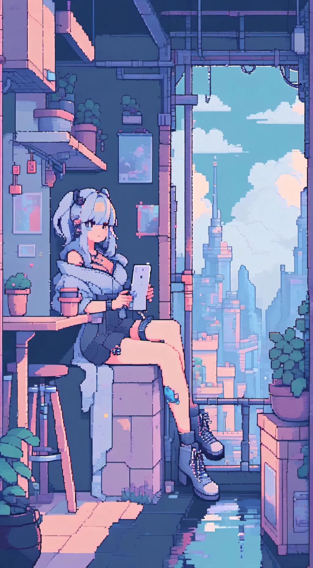 ai character: streat numbers 5 background
