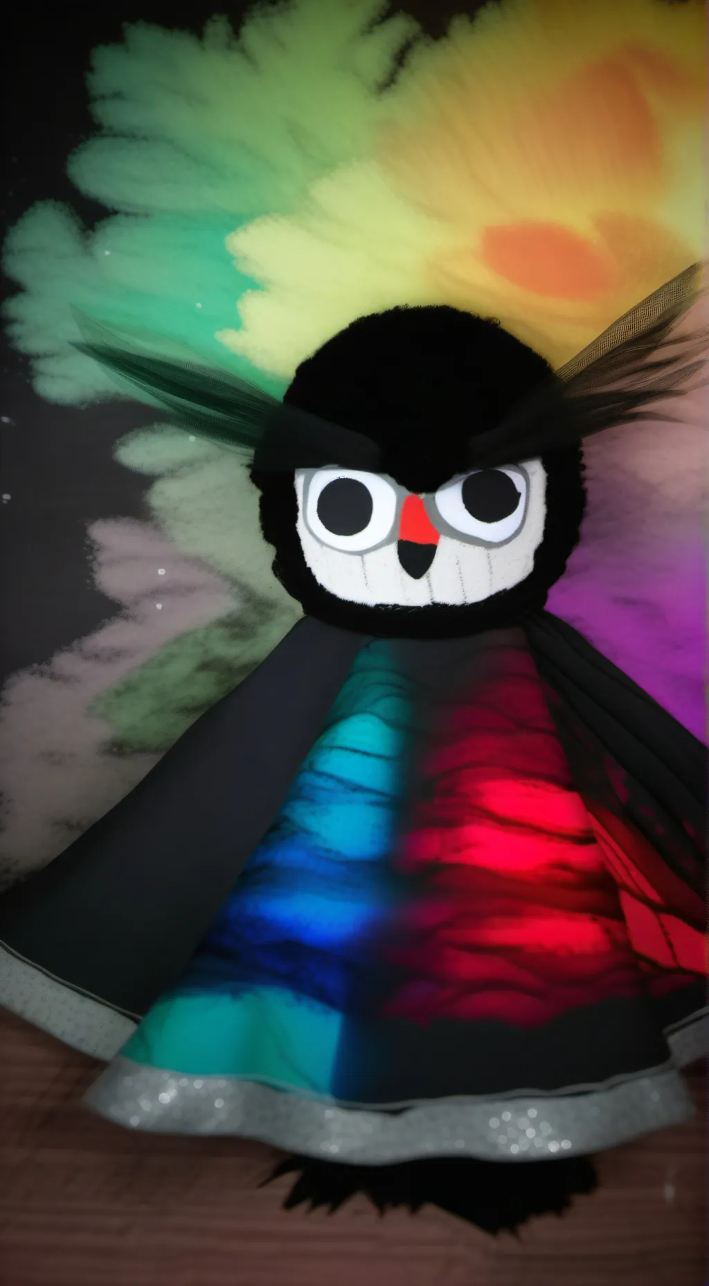 ai character: Furby low battery background