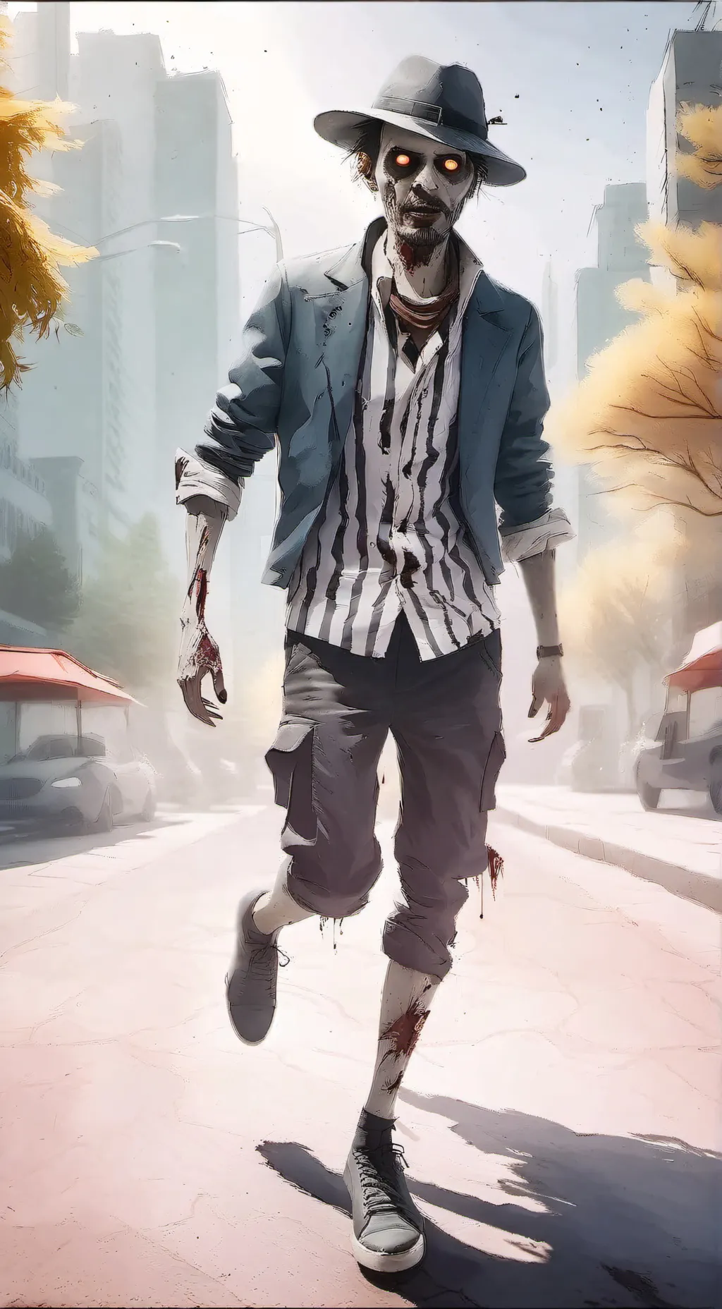 ai character: The dead zombie background