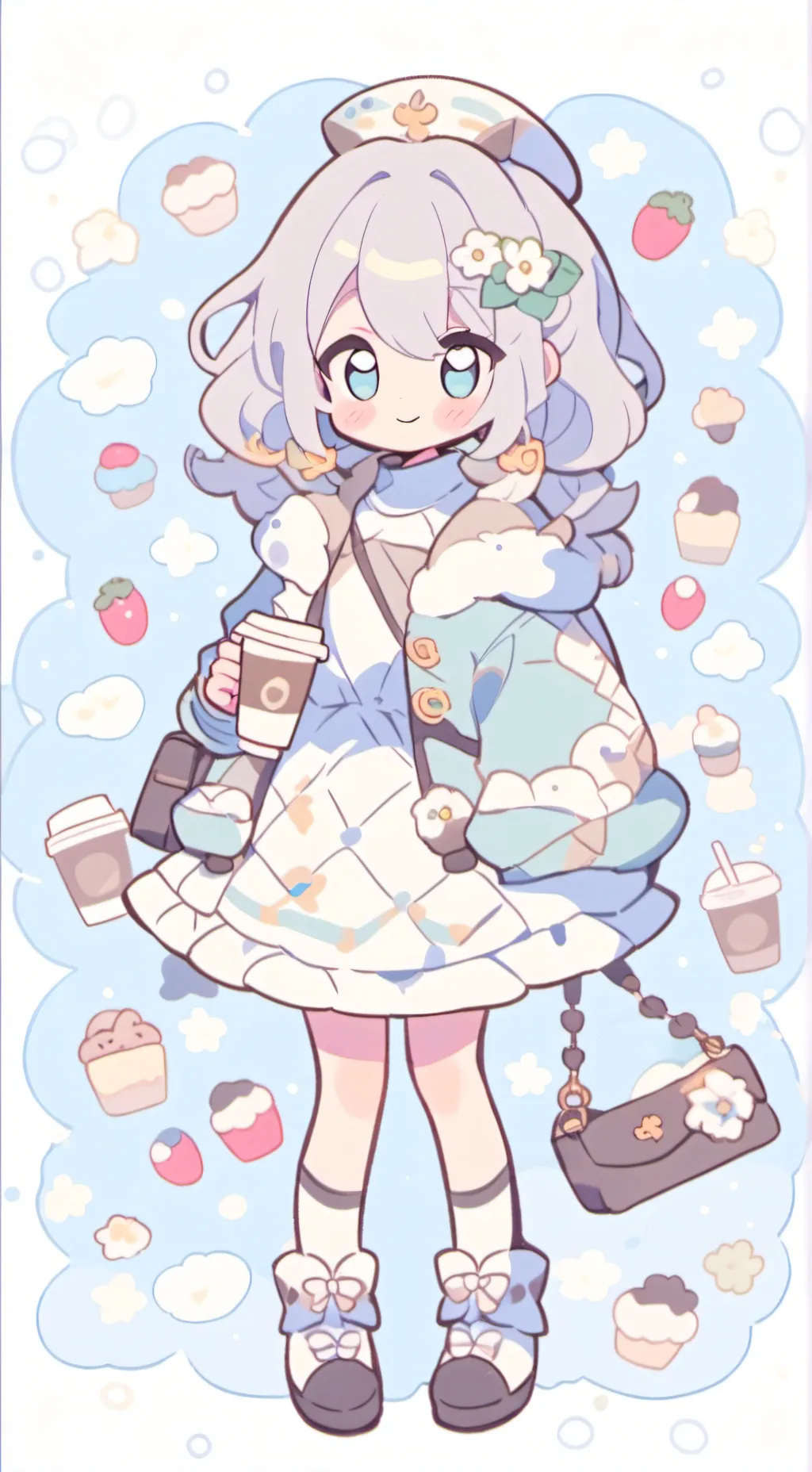ai character: Ballerina cappu  background