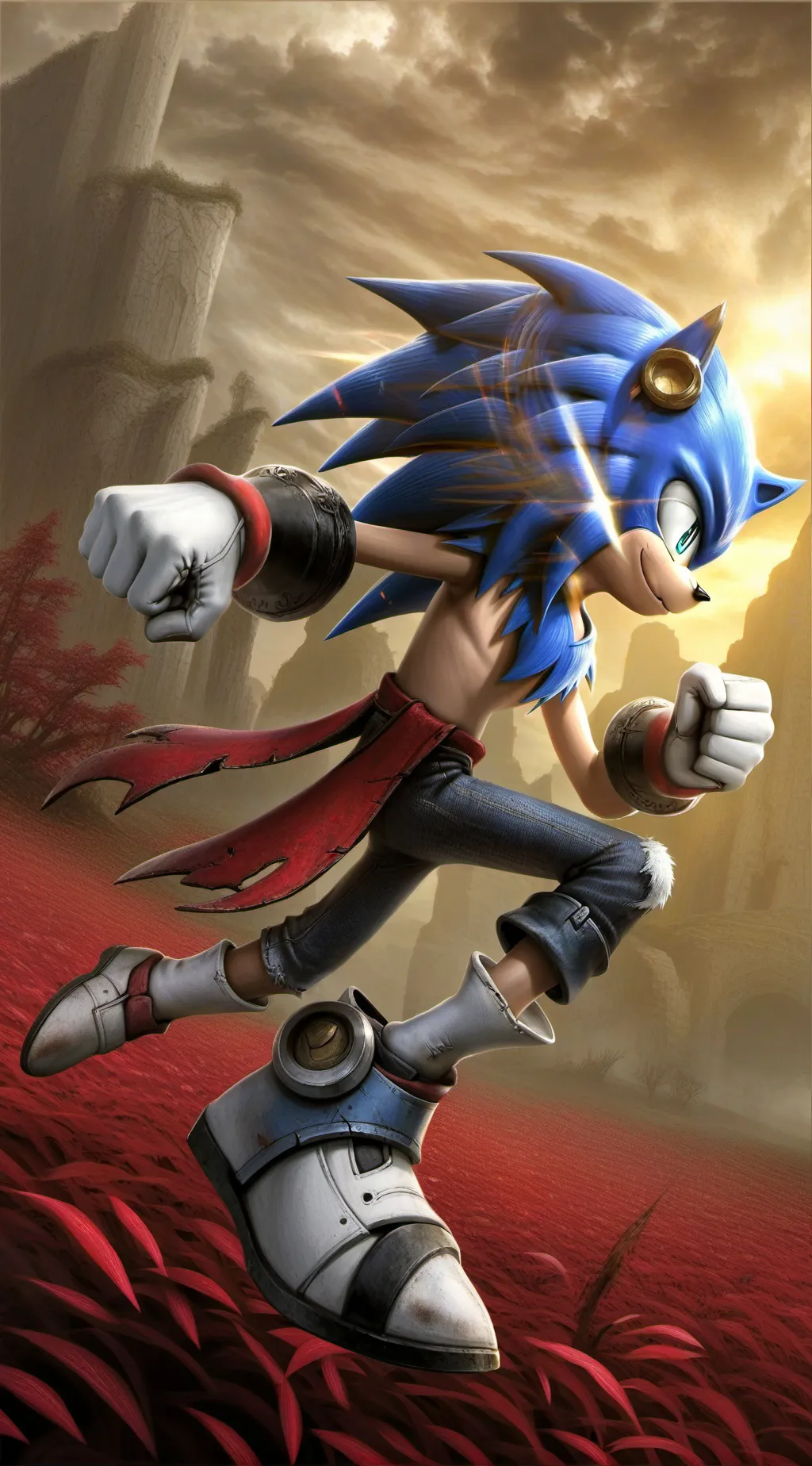 ai character: sonic hates you background