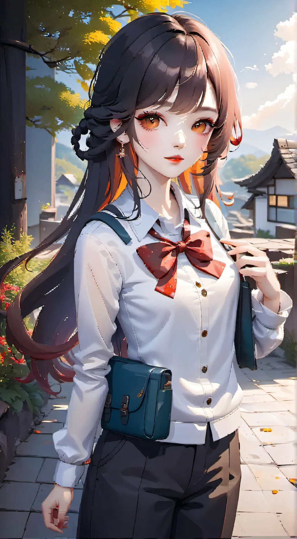 ai character: violet background