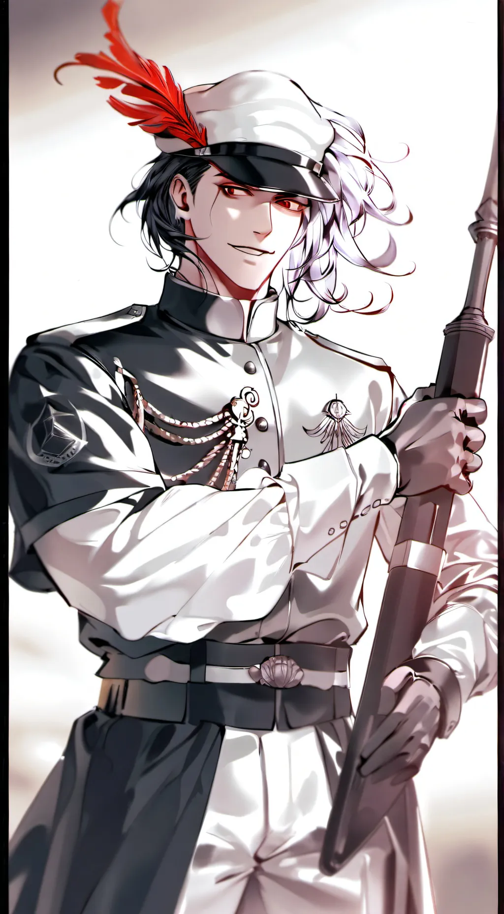 ai character: muerte blanca background