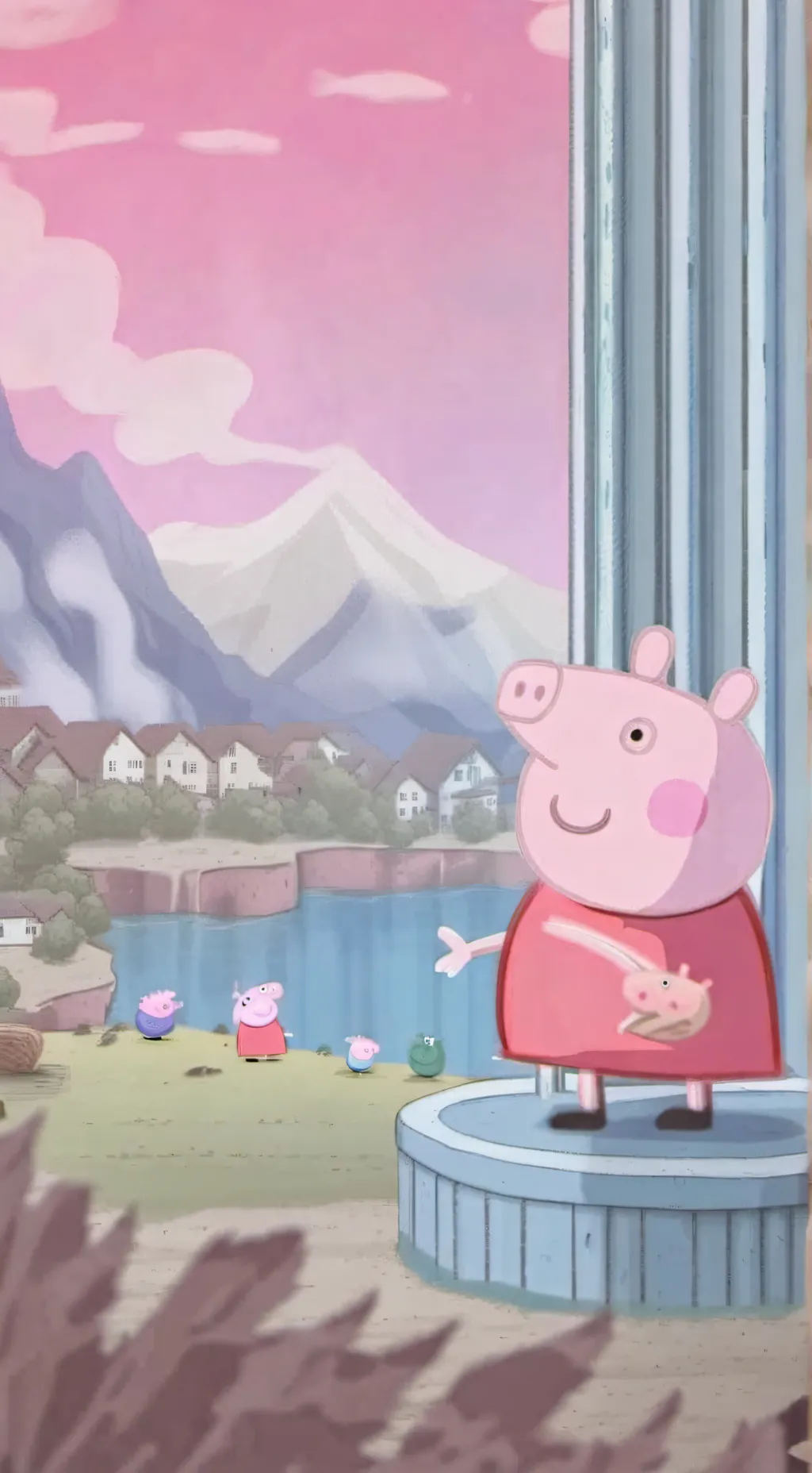ai character: Peppa la leyenda  background