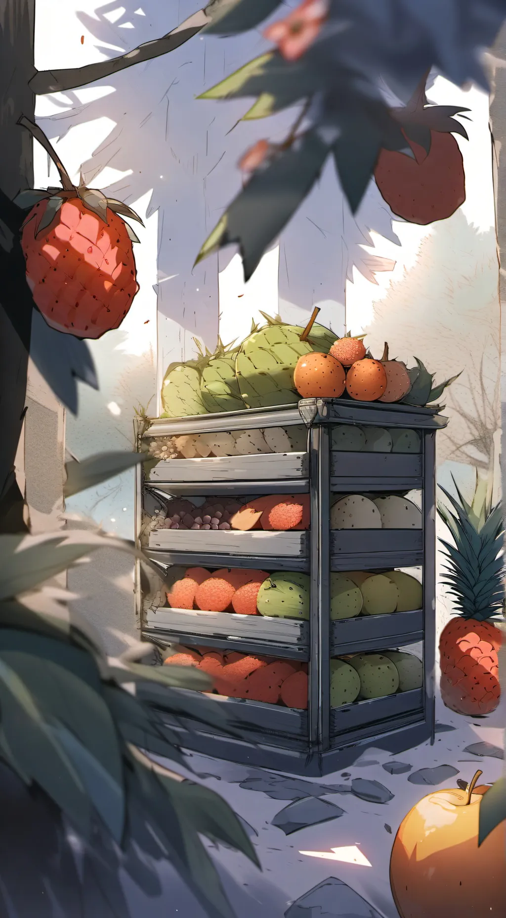 ai character: fruits blox fruit background
