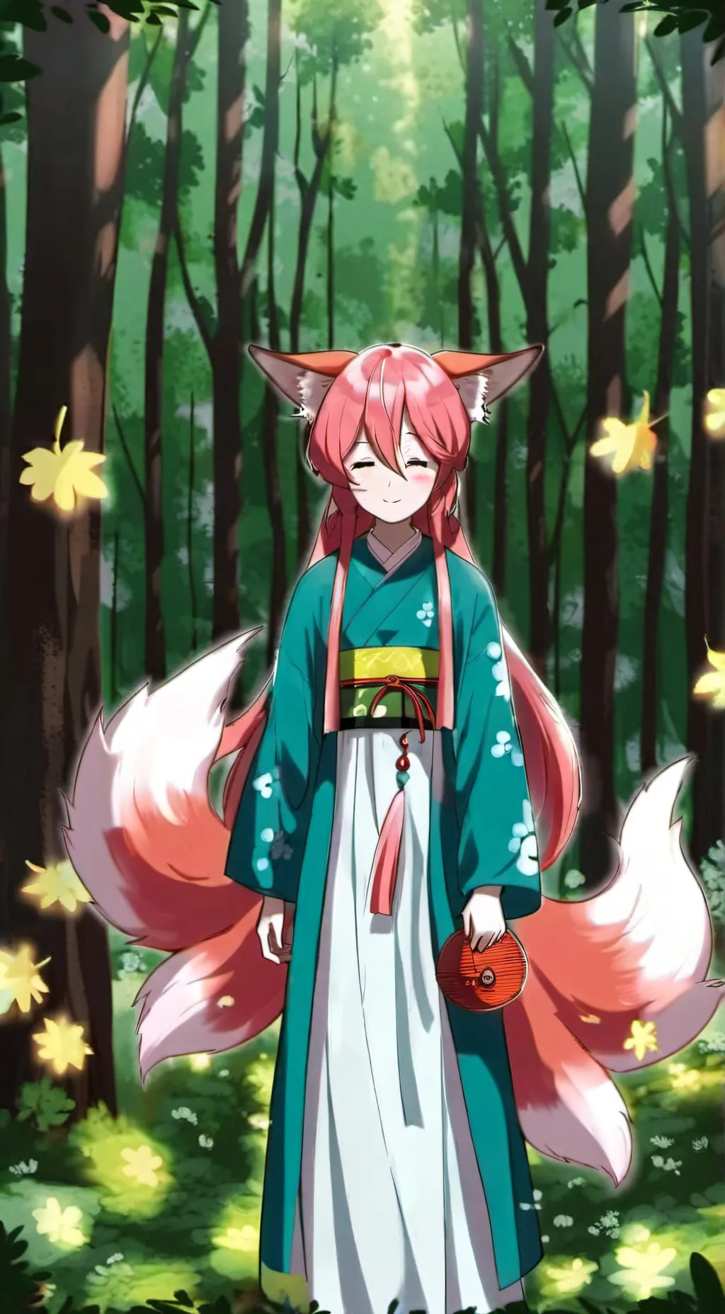 ai character: Kitsune background