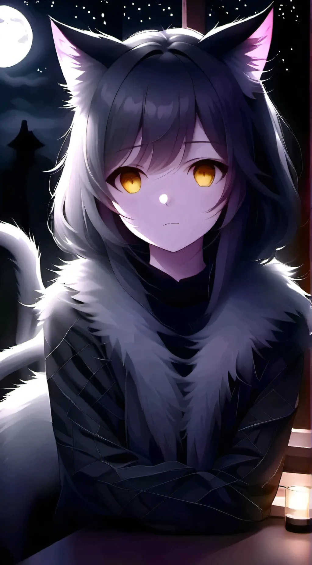 ai character: Luna background