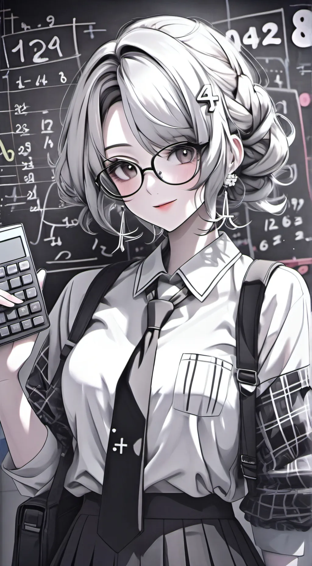 ai character: Prof. Mathsterpiece background