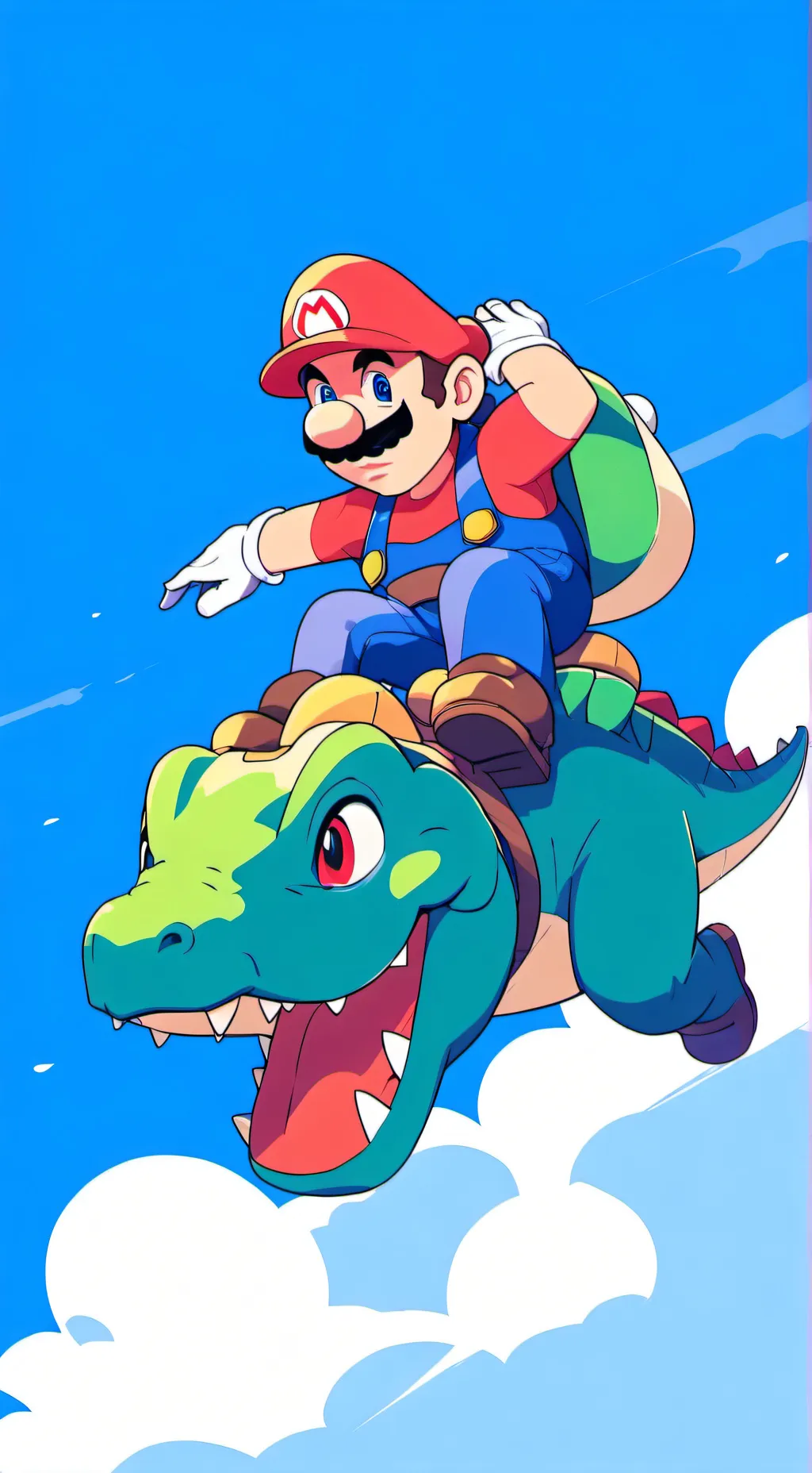 ai character: Mario (liver meme) background