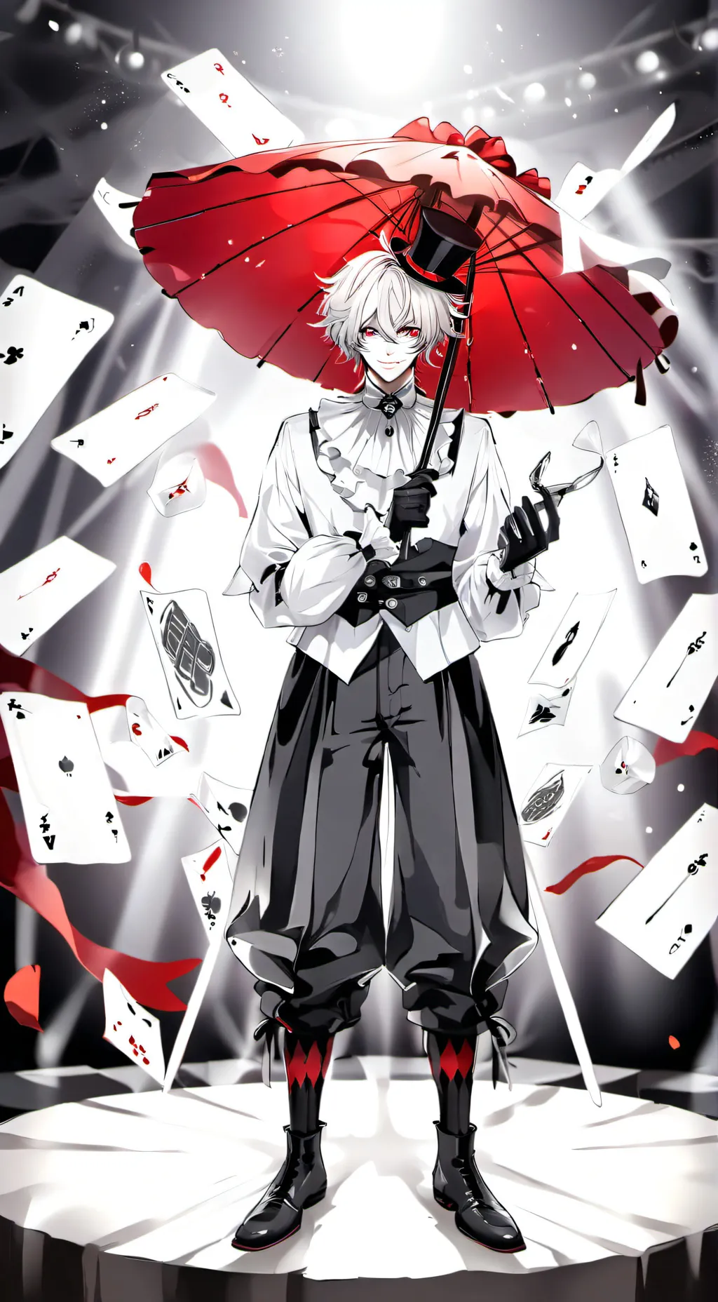 ai character: mha clown. background