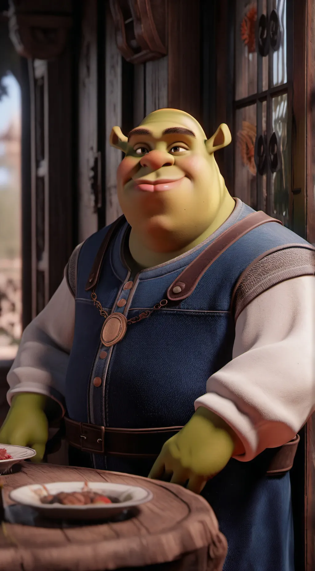 ai character: shrek background
