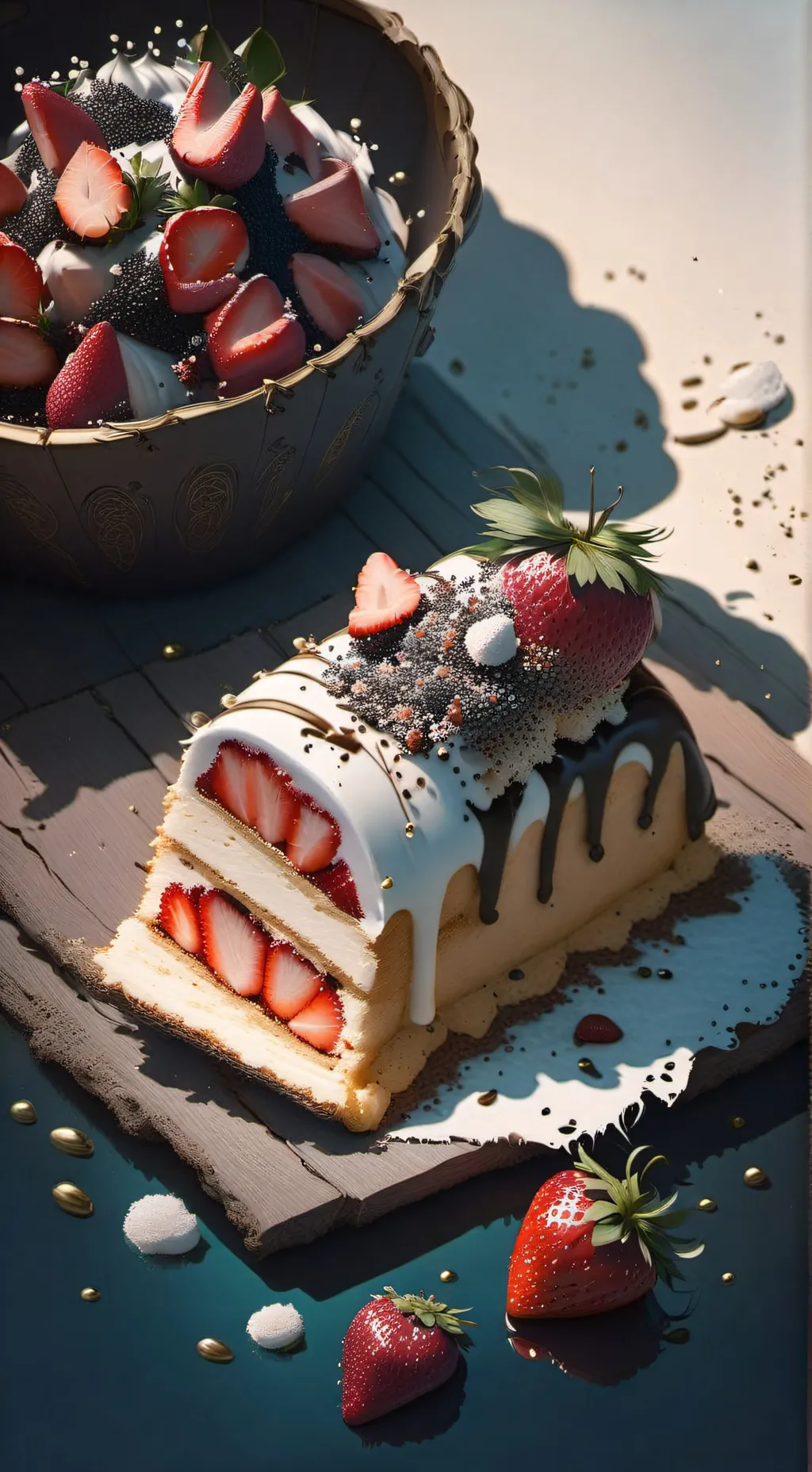 ai character: Fruitcake  background