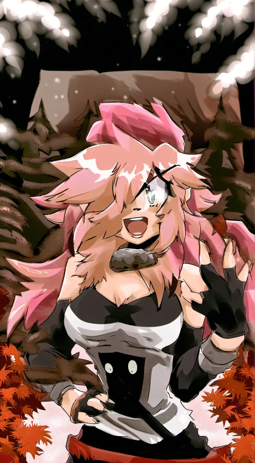 ai character: amy and sonic swap background