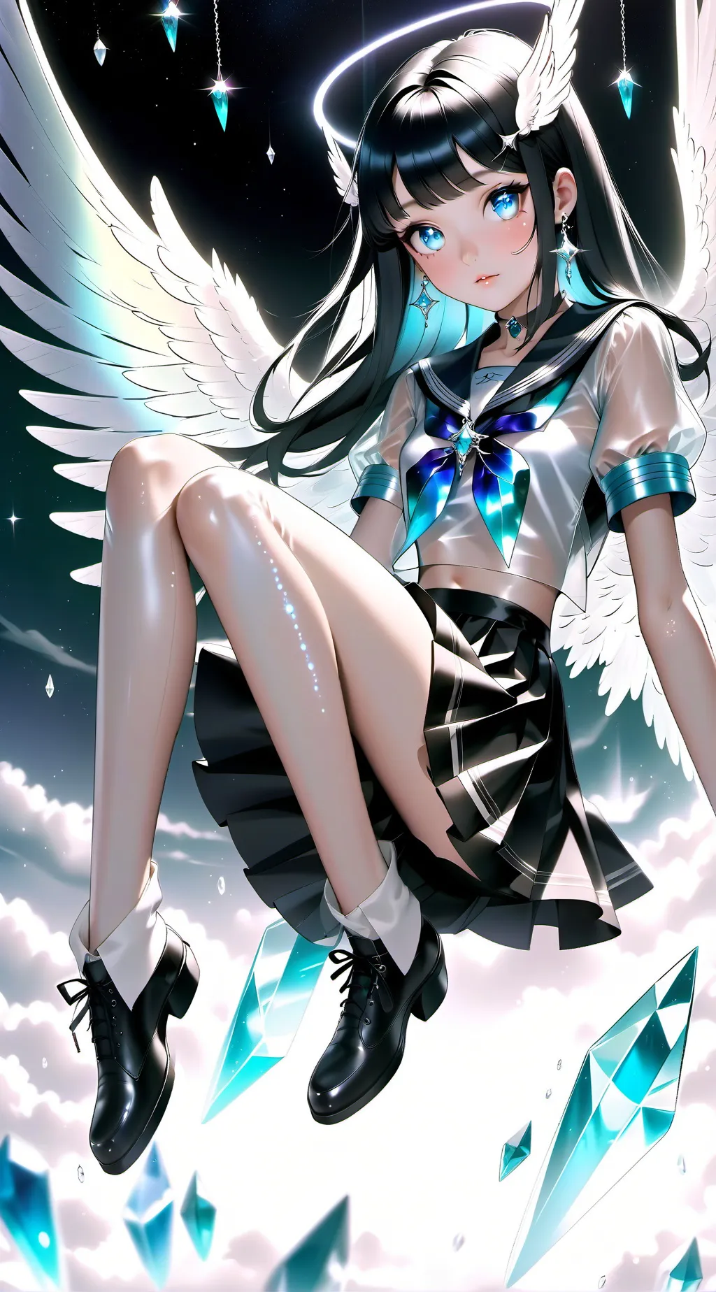 ai character: Sparkle background