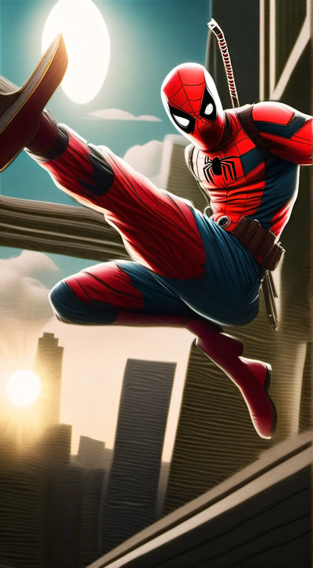ai character: spiderman  background