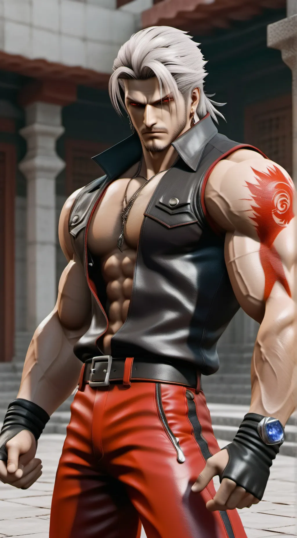 ai character: RUGAL  background