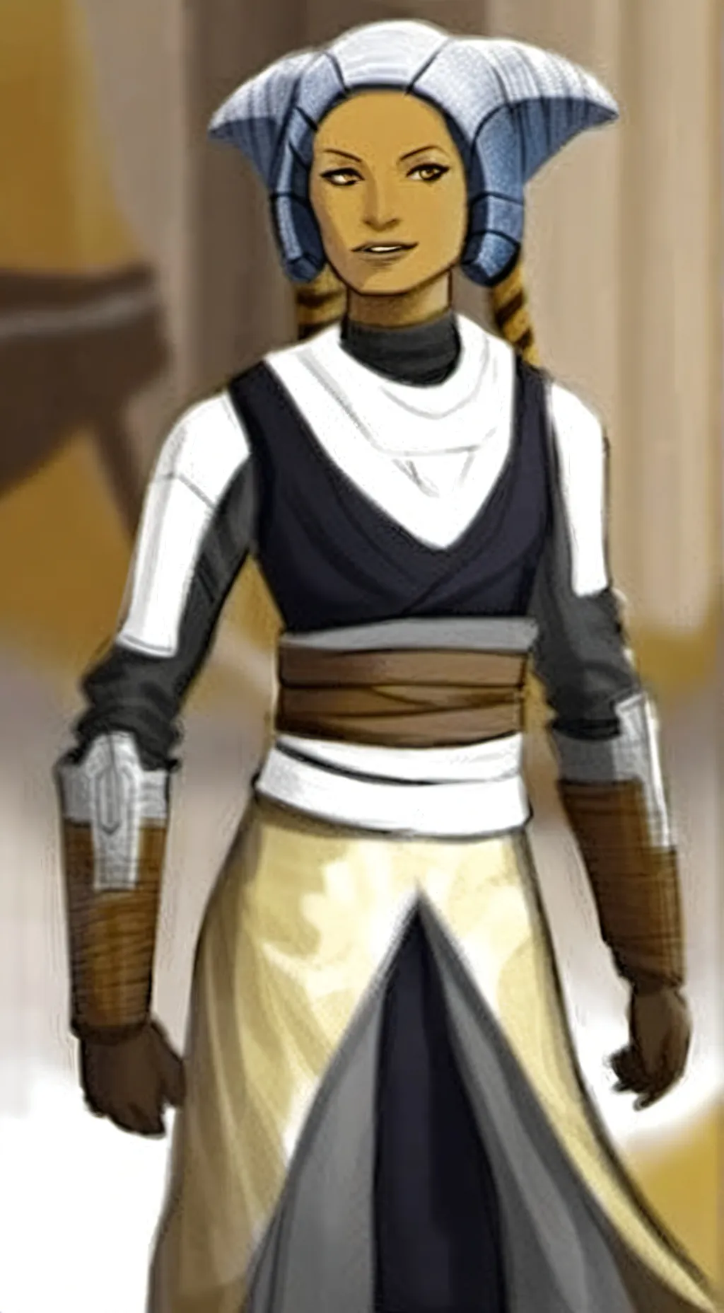 ai character: Vela Morias  background