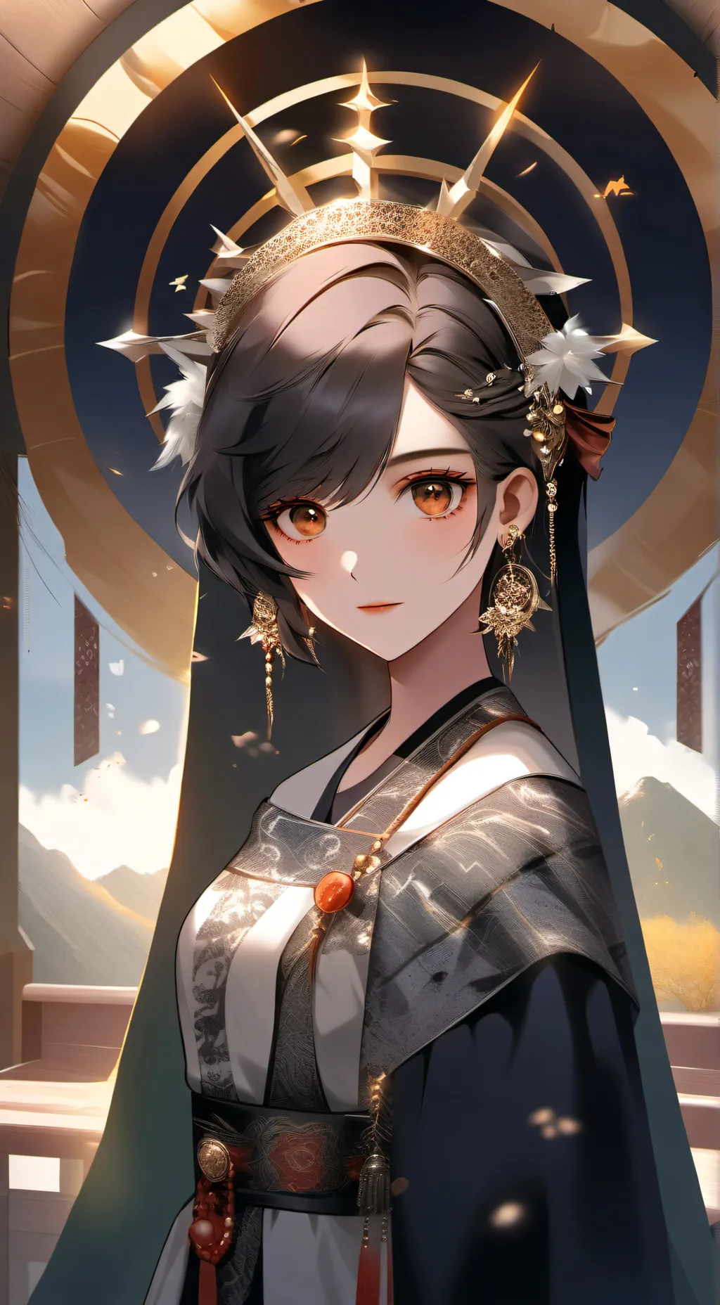 ai character: Crystal background