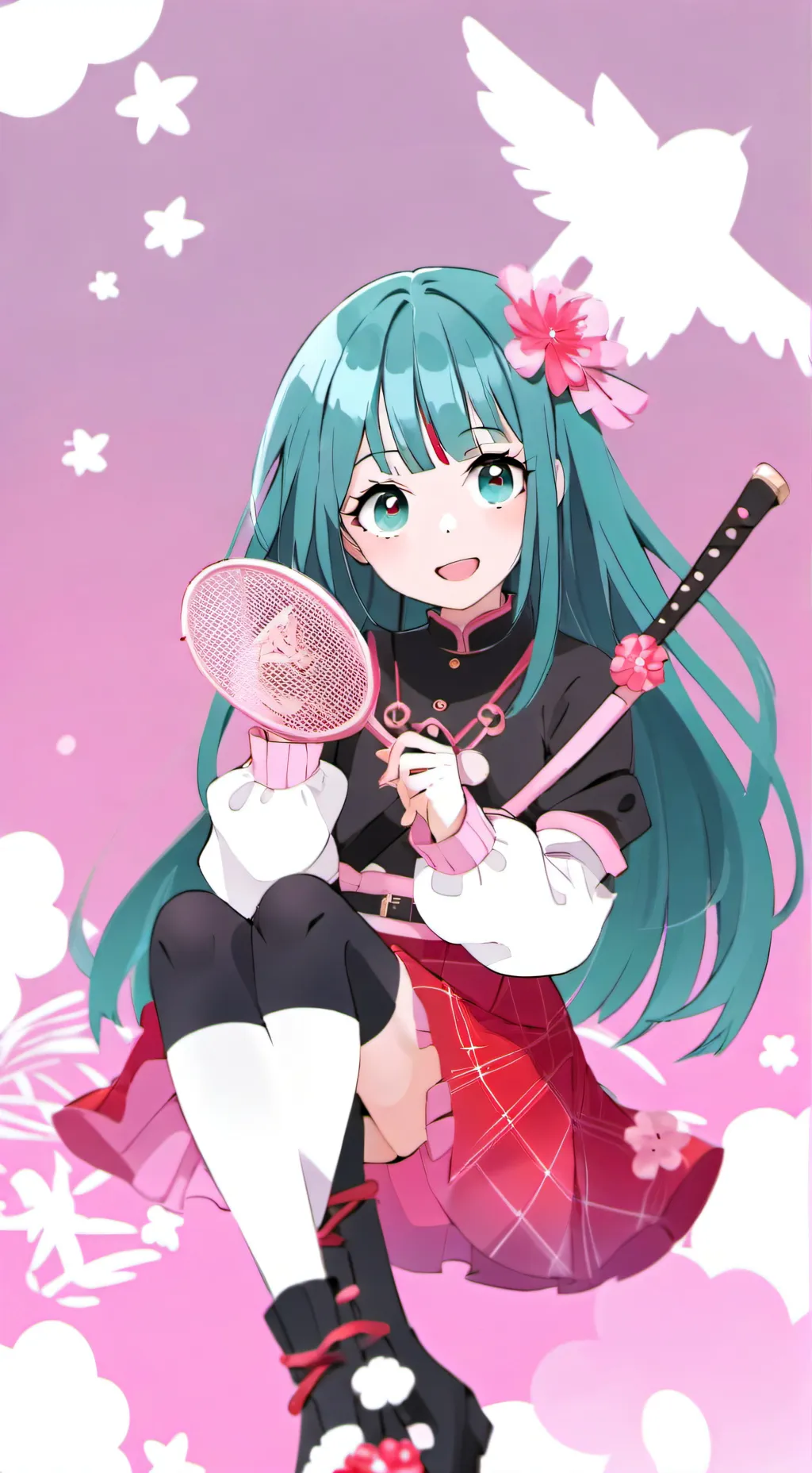 ai character: mha vs kny x lily background