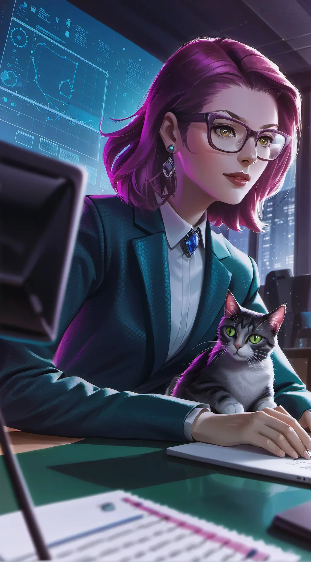 ai character: The Feline Financier background