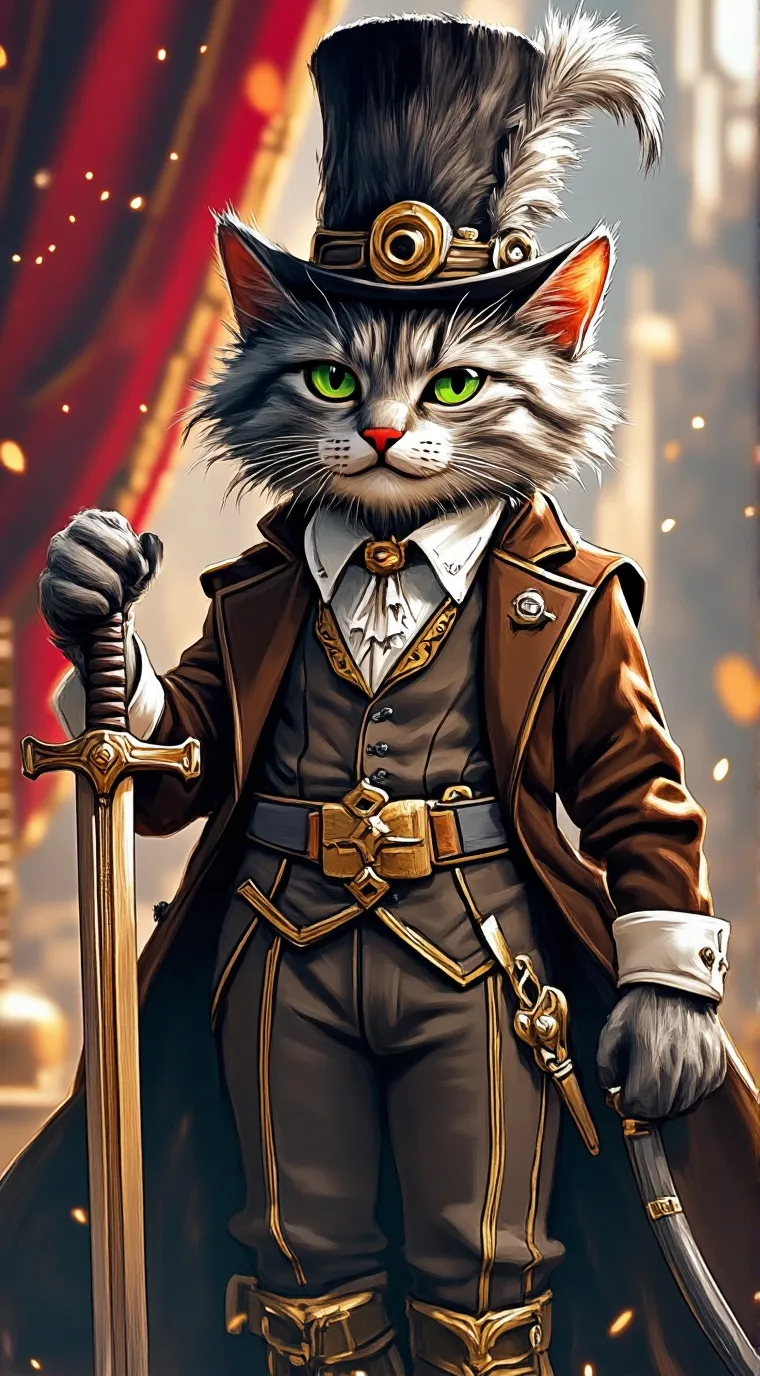 ai character: Puss in boots  background
