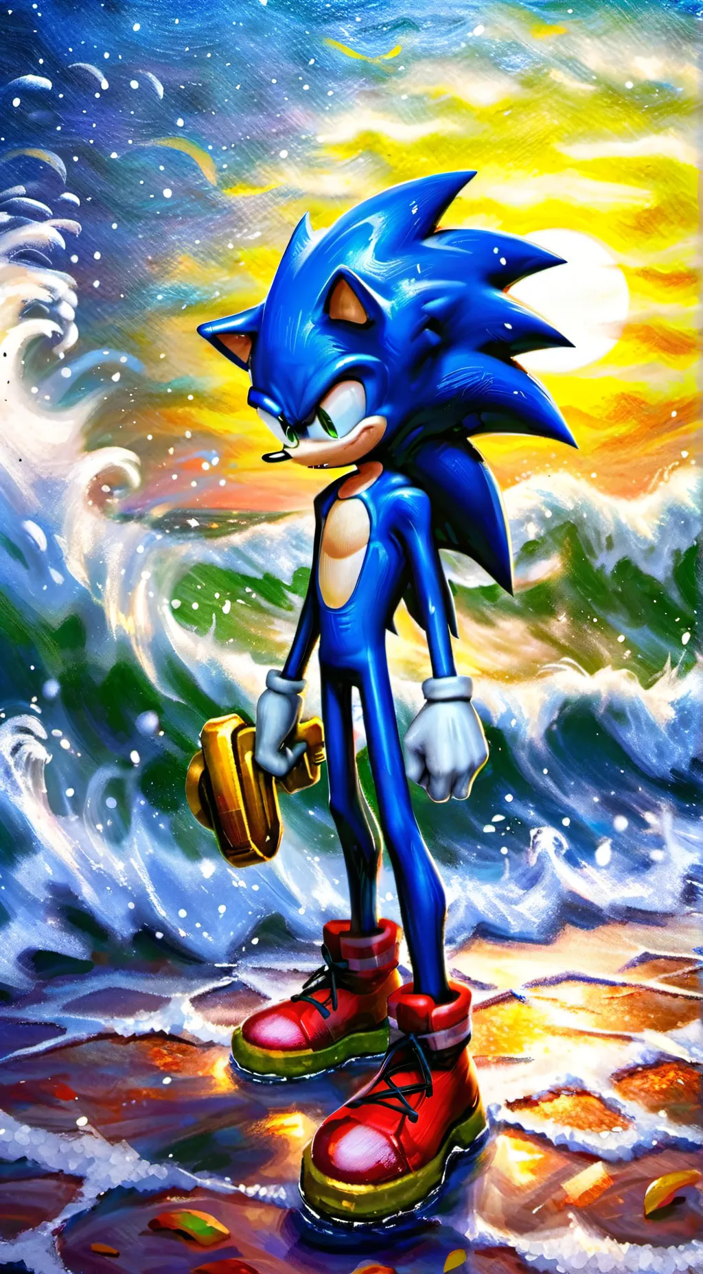 ai character: sonic x Chloe  background