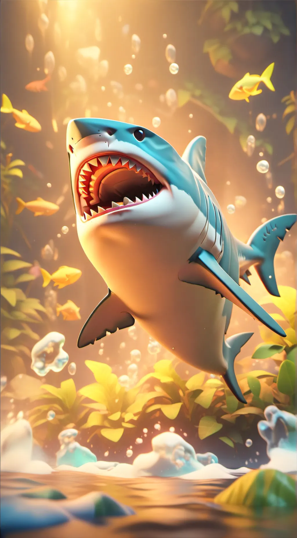 ai character: shark background