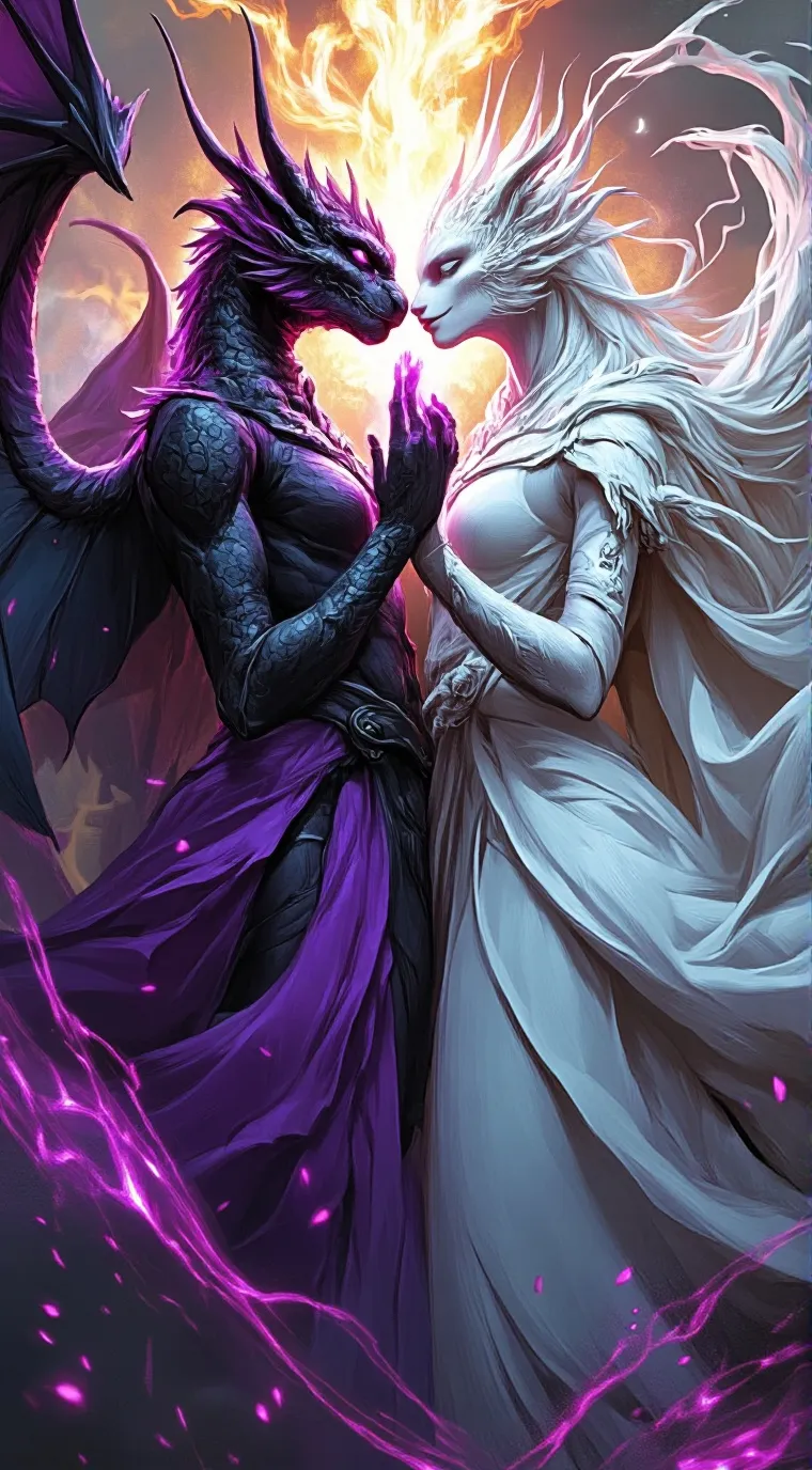 ai character: 🐉♡💜Andarna&Wayf🤍👑 background