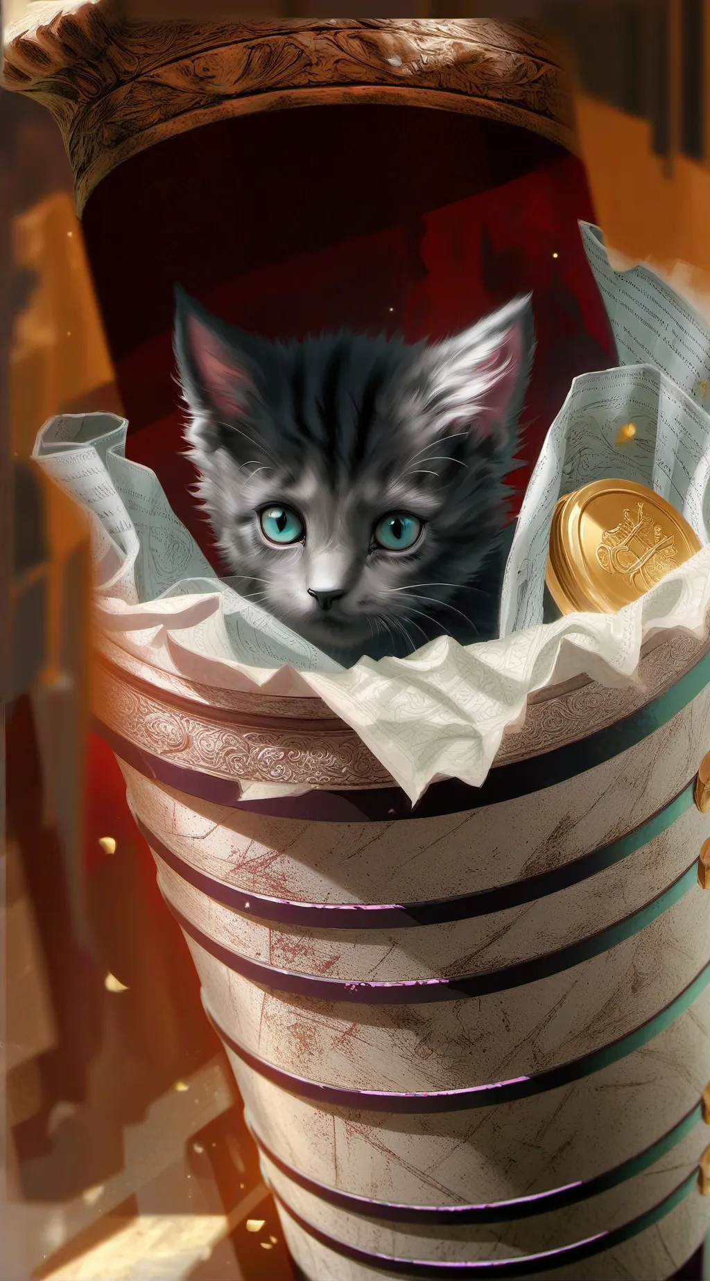 ai character: chaton background