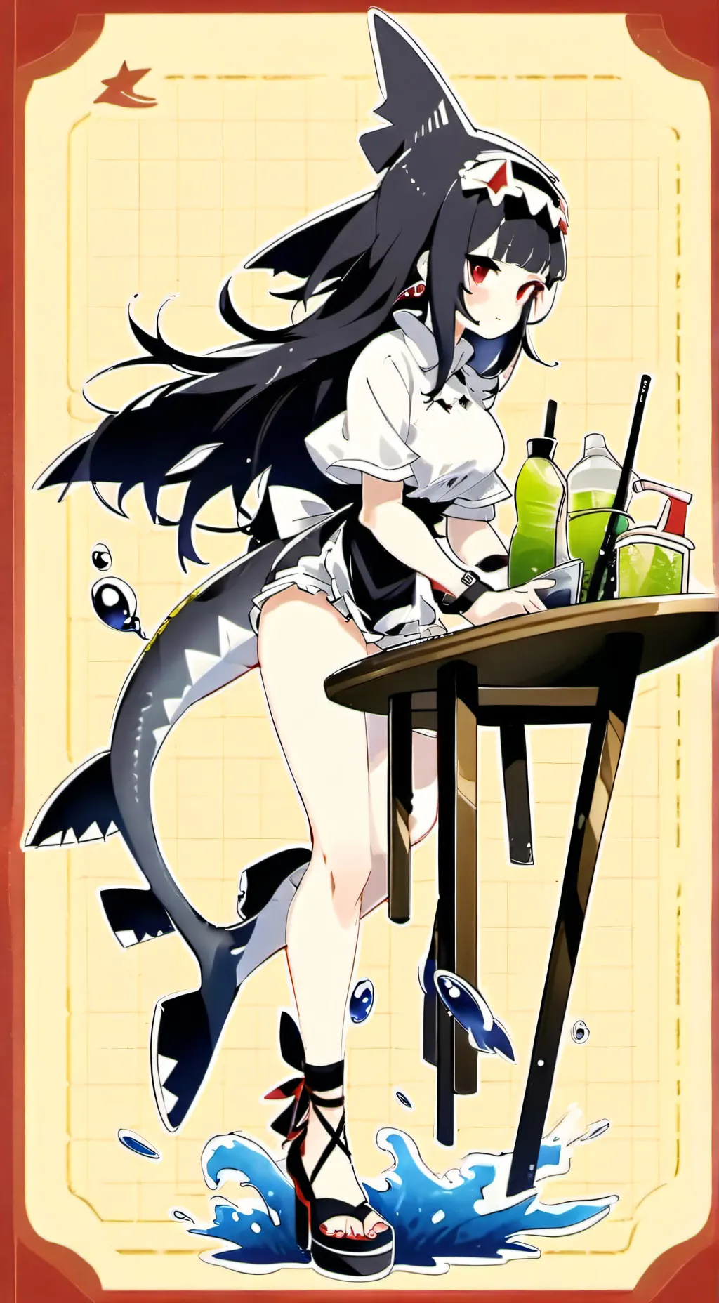 ai character: violet background