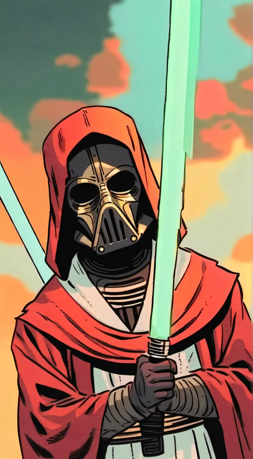 ai character: jedi Darth Vader  background