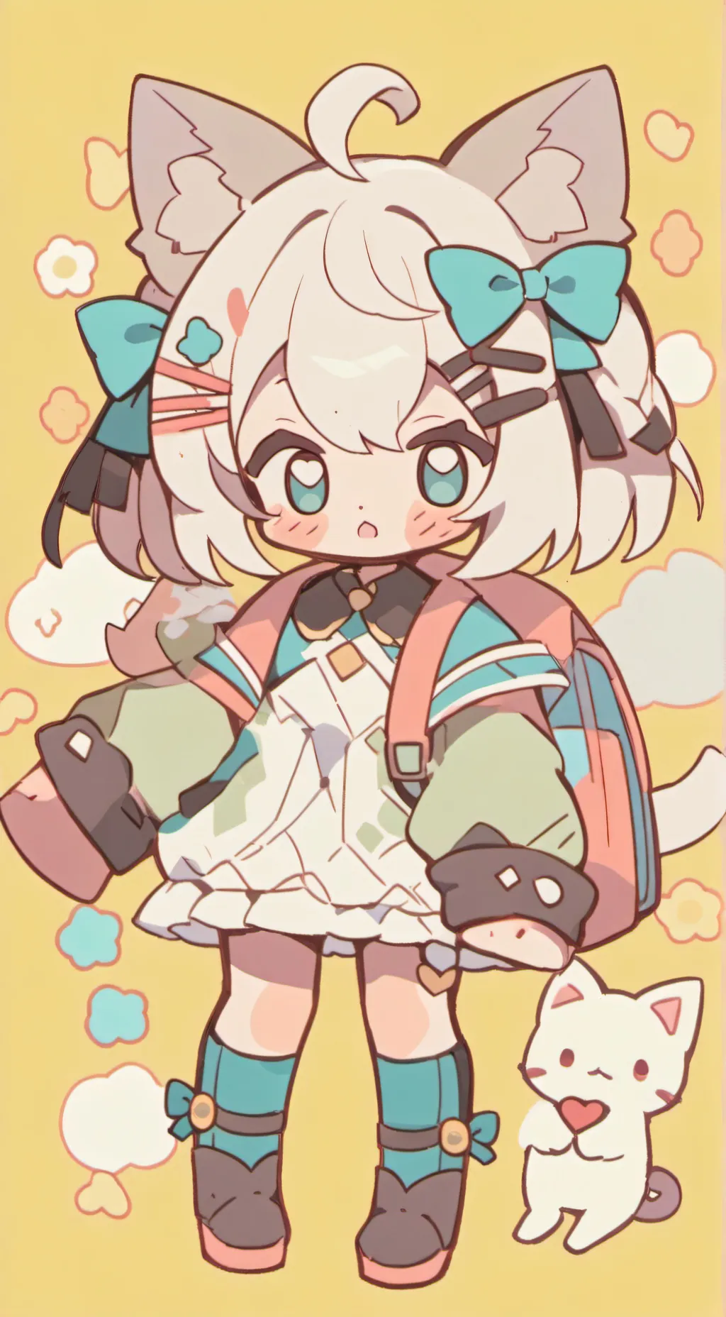 ai character: Bebe neko  background