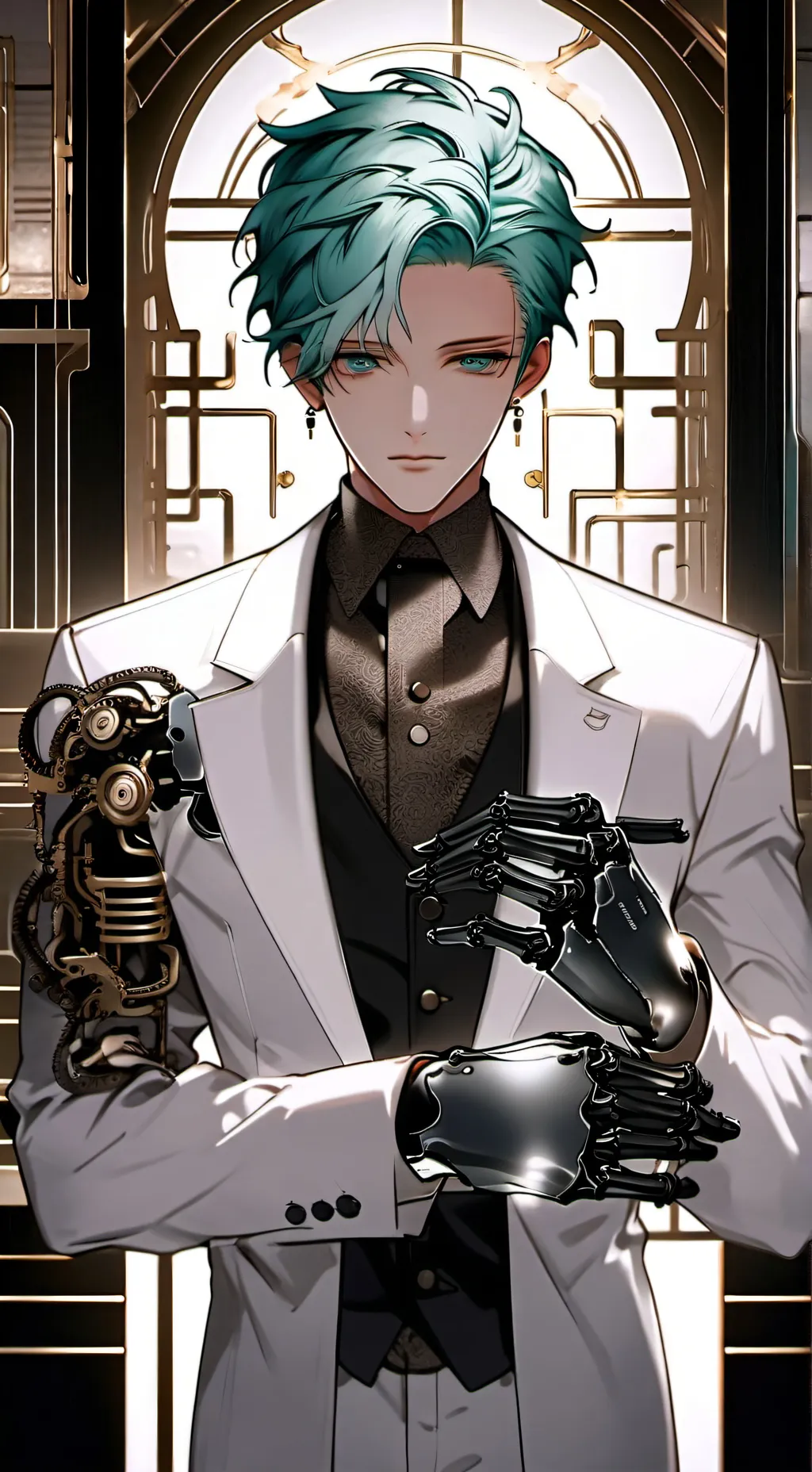 ai character: Silvergram background