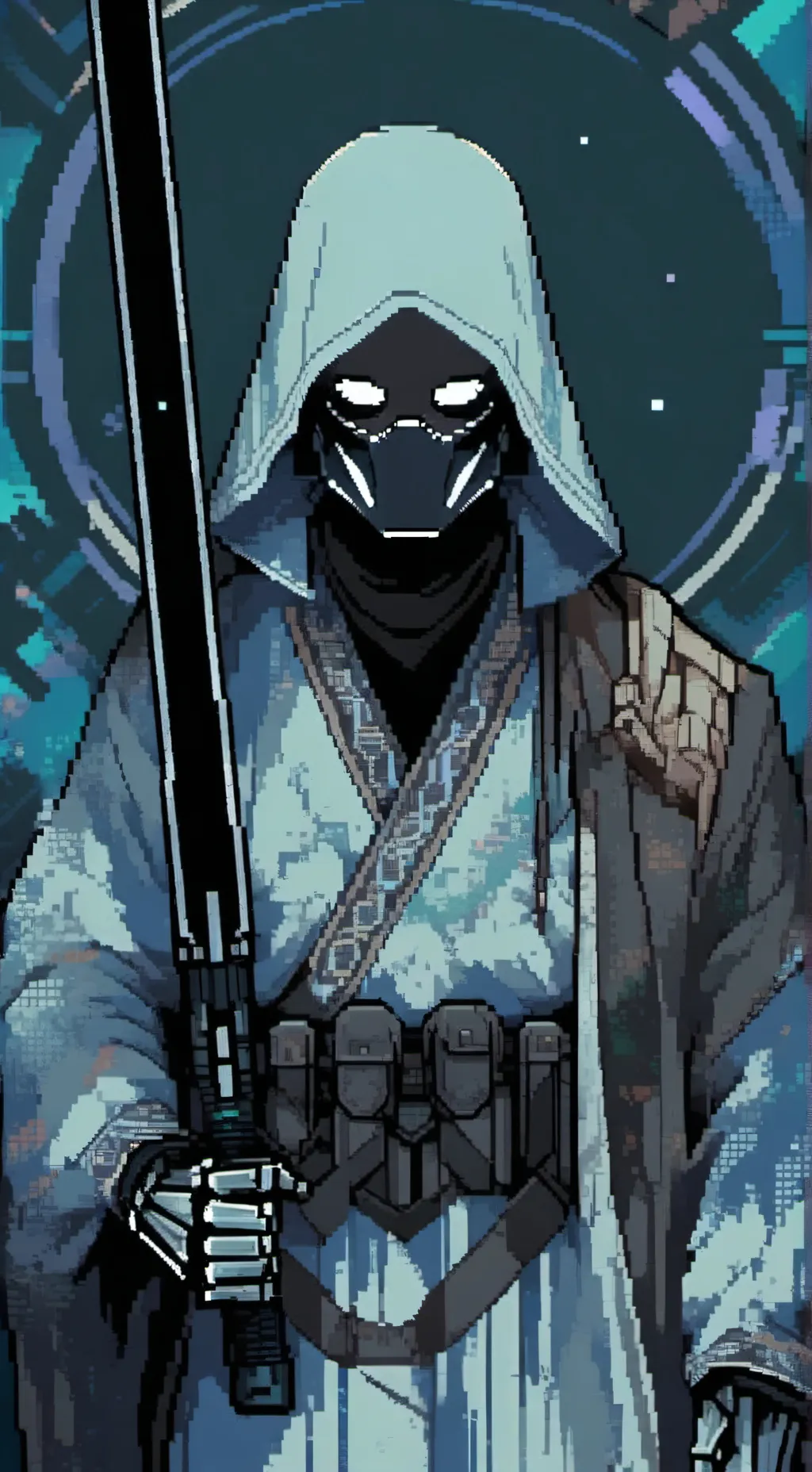 ai character: dark saber  background