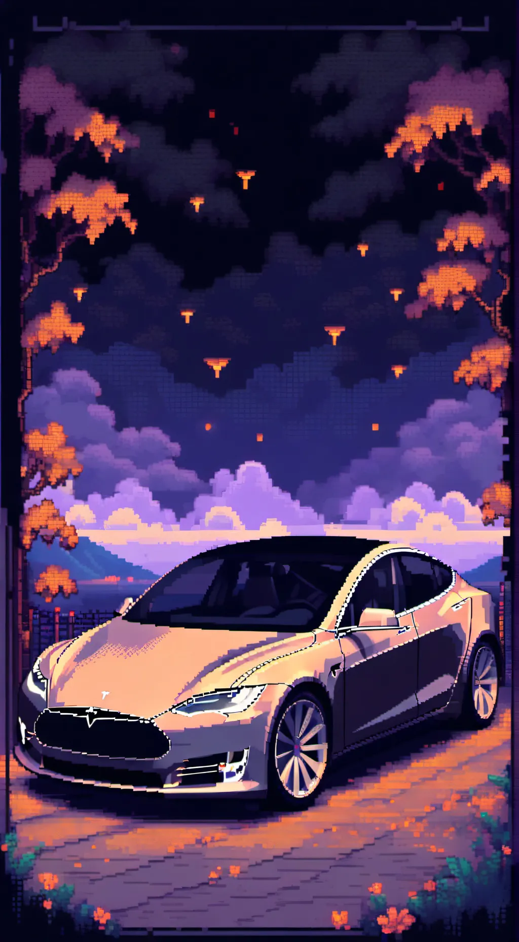 ai character: Tesla background