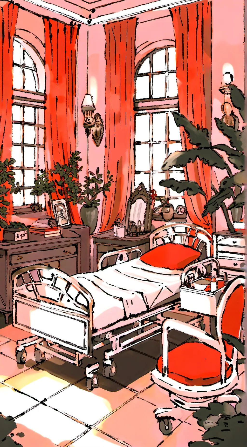 ai character: Mha hospital  background