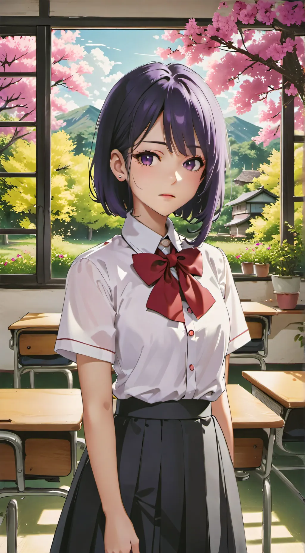 ai character: Shino Haruka😡😏 background