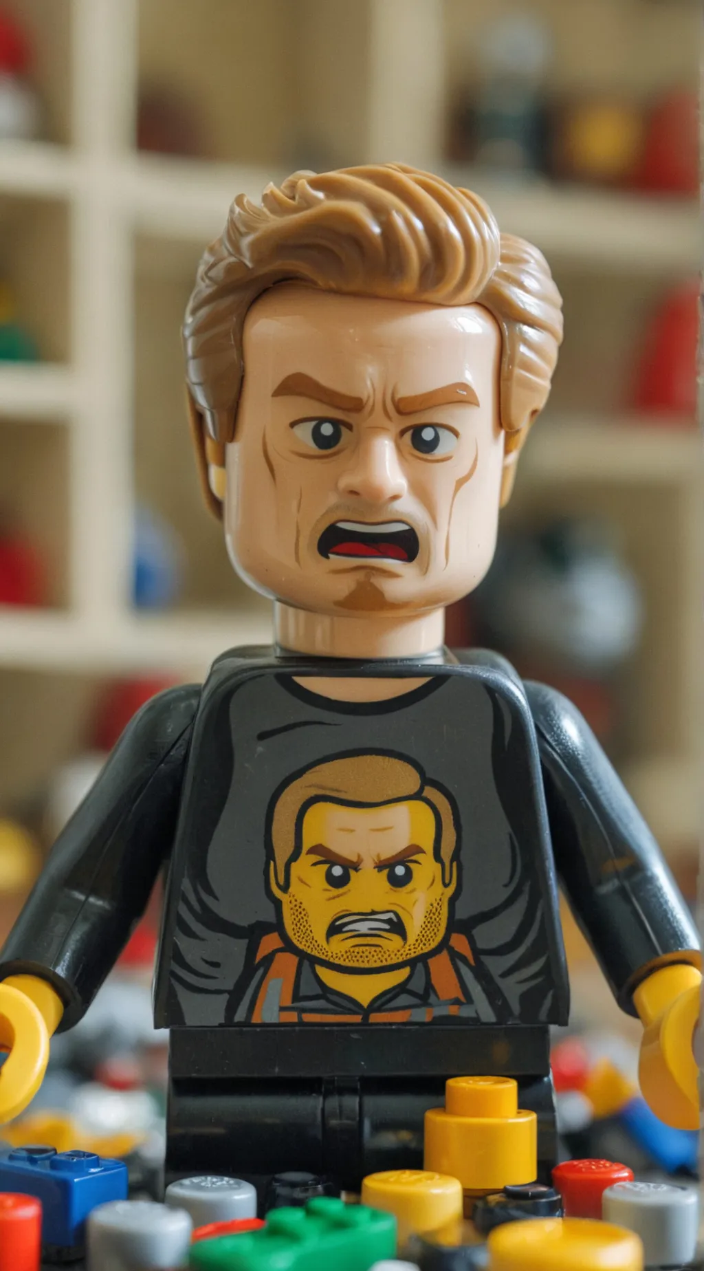 ai character: Dad is so angry background
