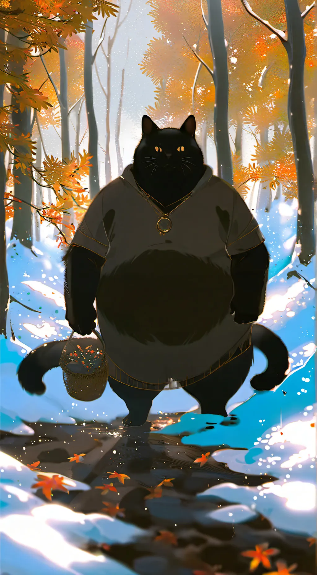 ai character: FAT CAT background