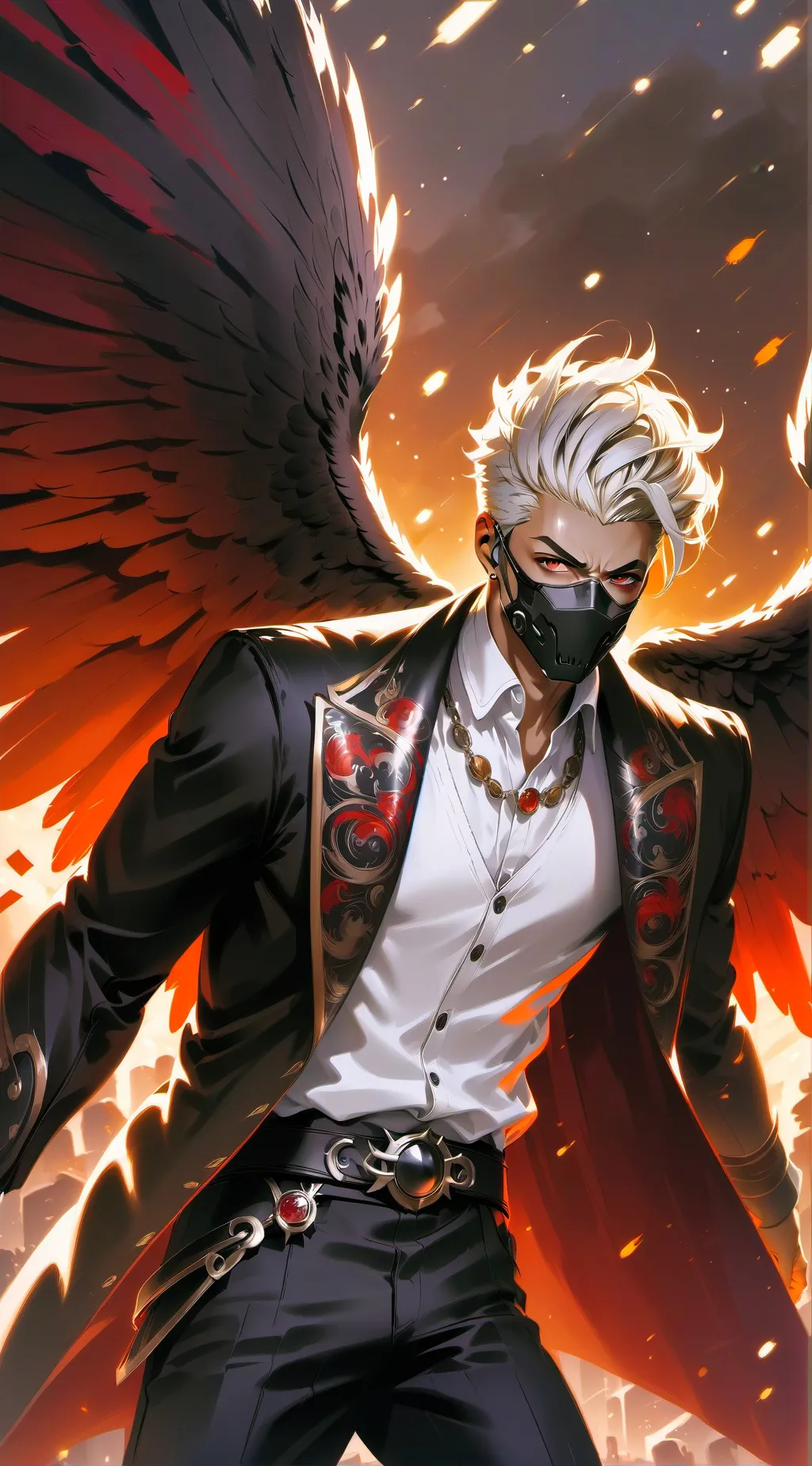 ai character: LOV and pixeldrink background